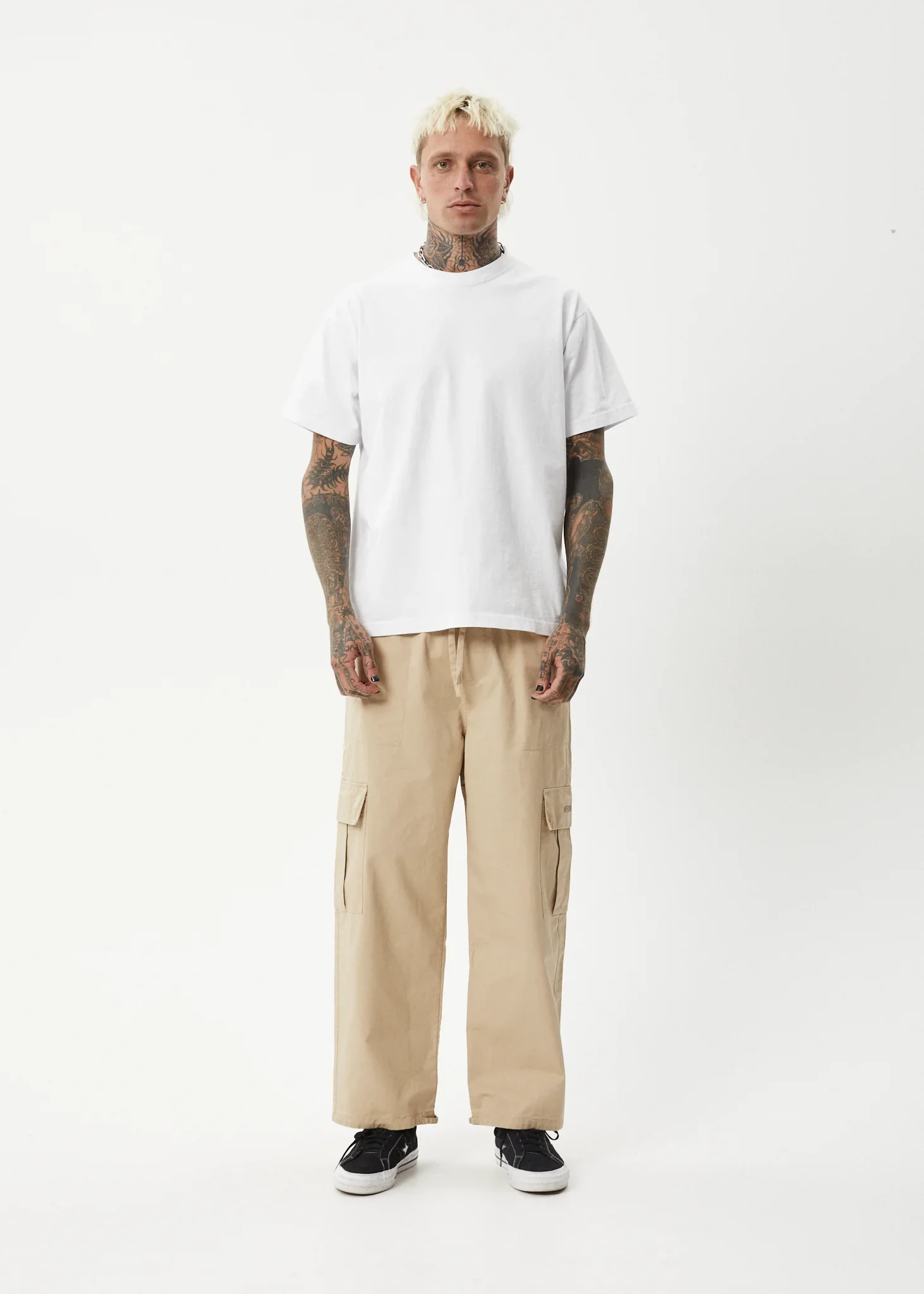 AFENDS Mens Atlas - Twill Cargo Pants - Taupe - Image 8