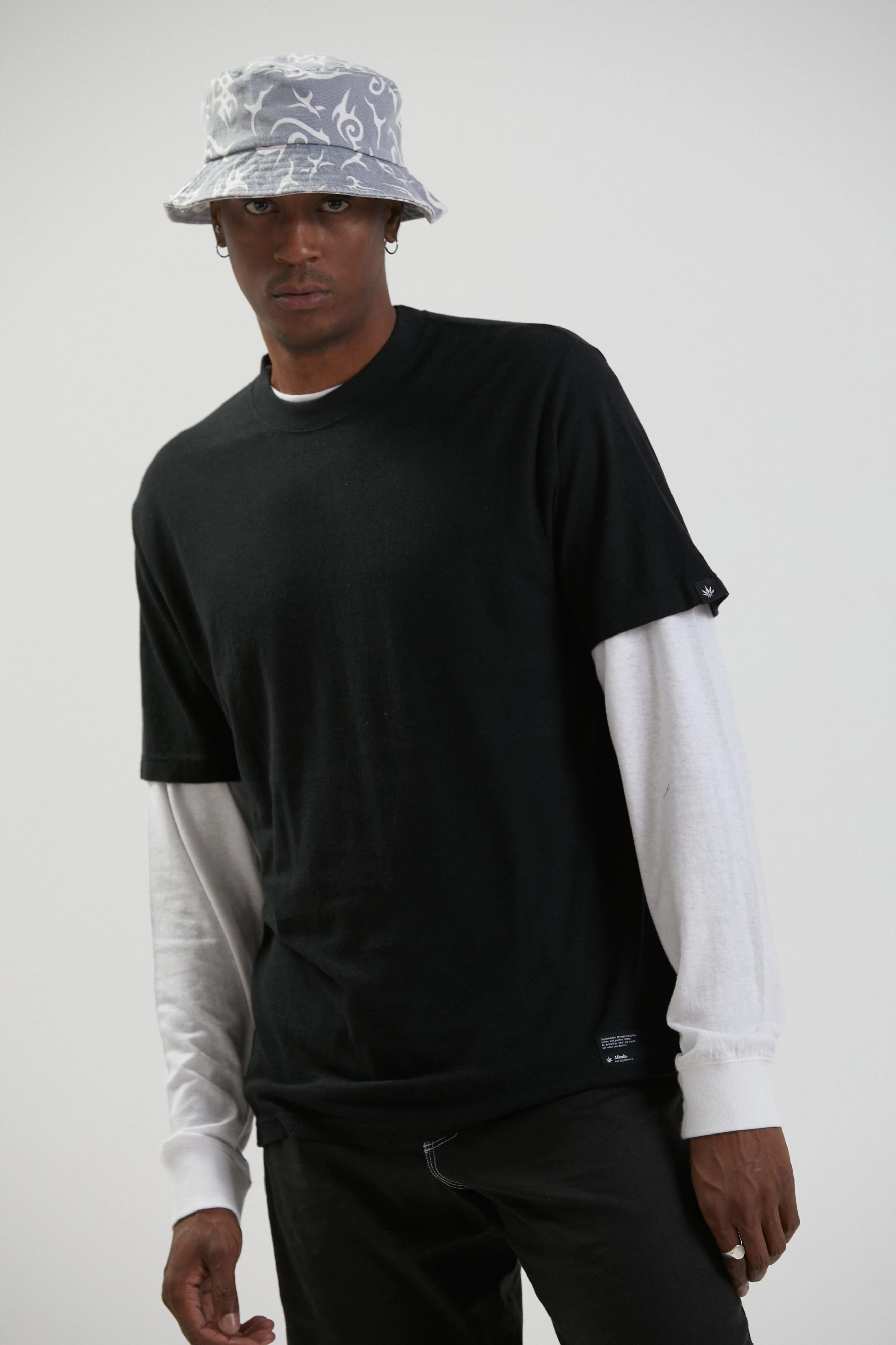 AFENDS MENS Classic - Hemp Retro Tee Shirt - Black - Image 5