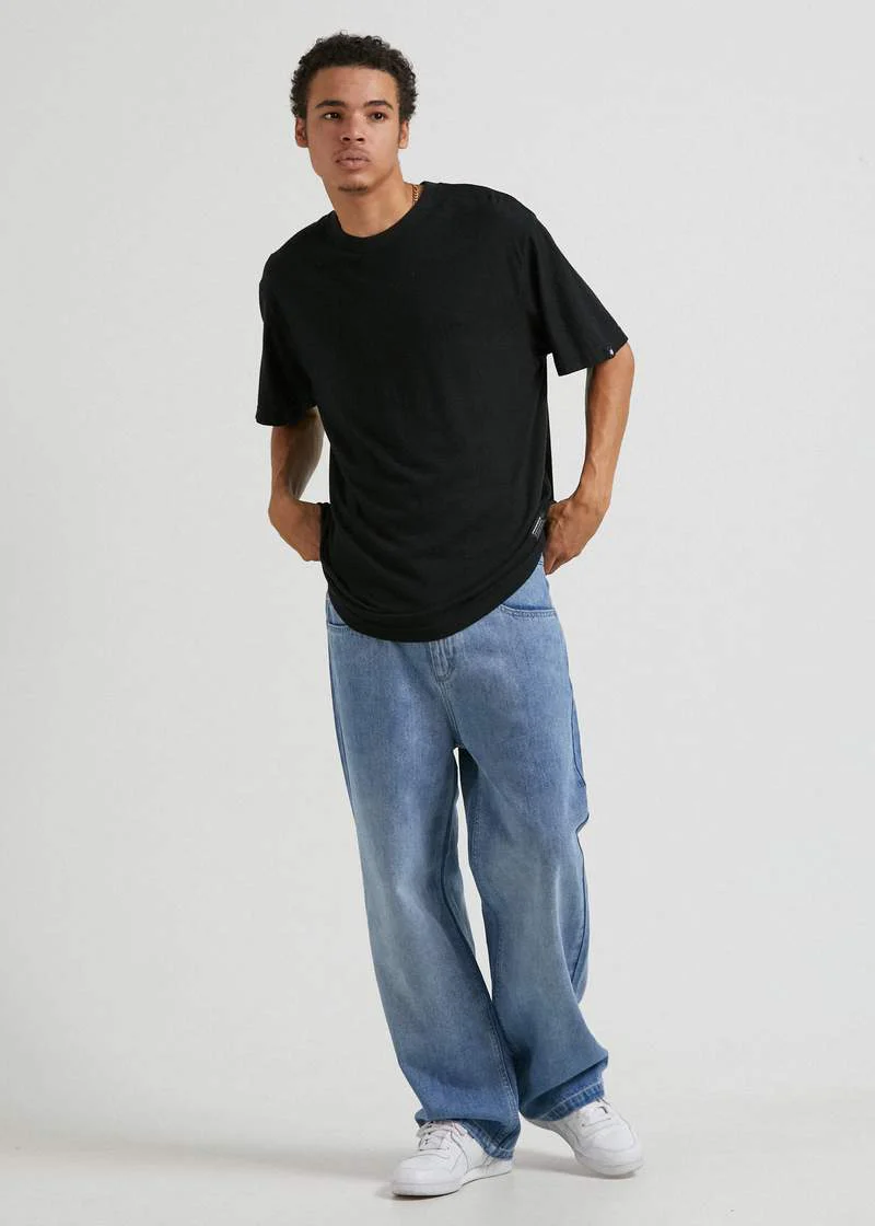 AFENDS MENS Classic - Hemp Retro Tee Shirt - Black - Image 7