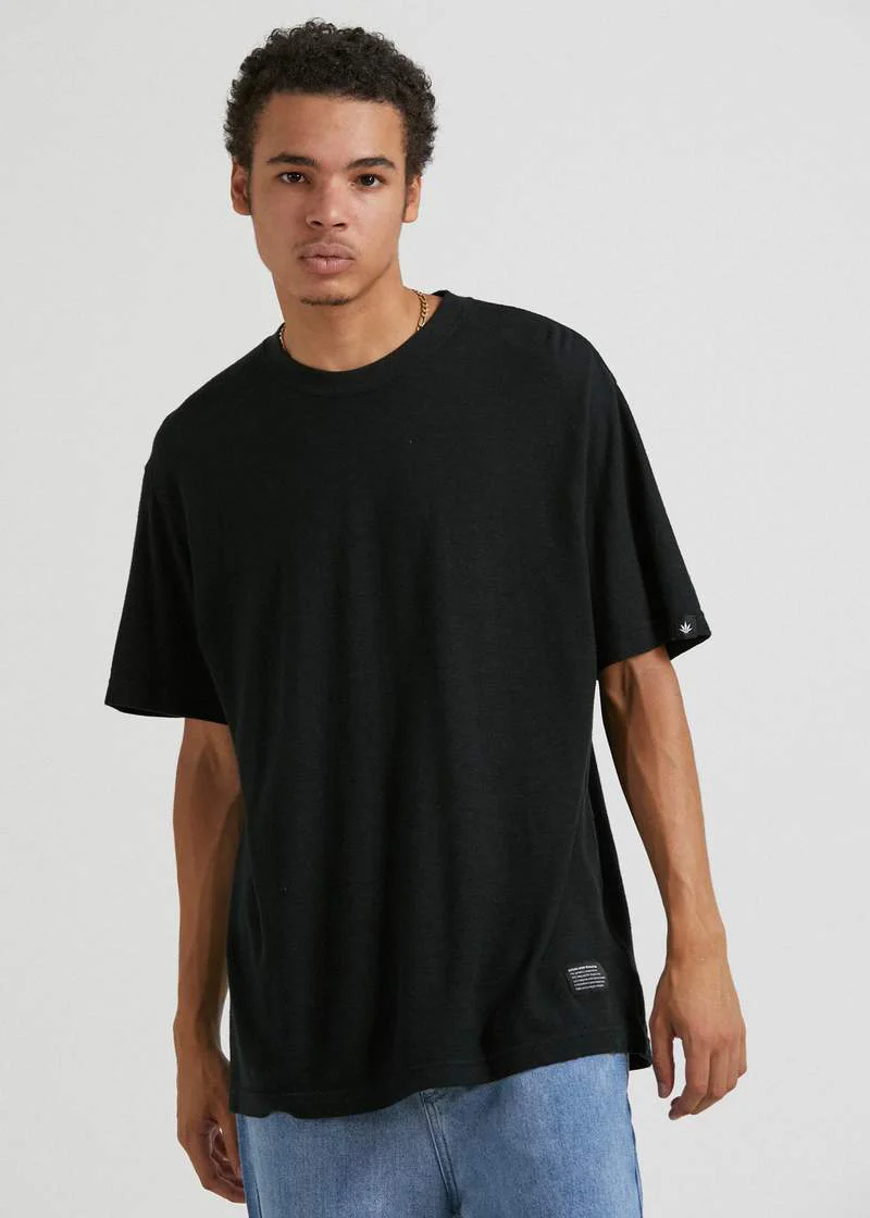 AFENDS MENS Classic - Hemp Retro Tee Shirt - Black - Image 9