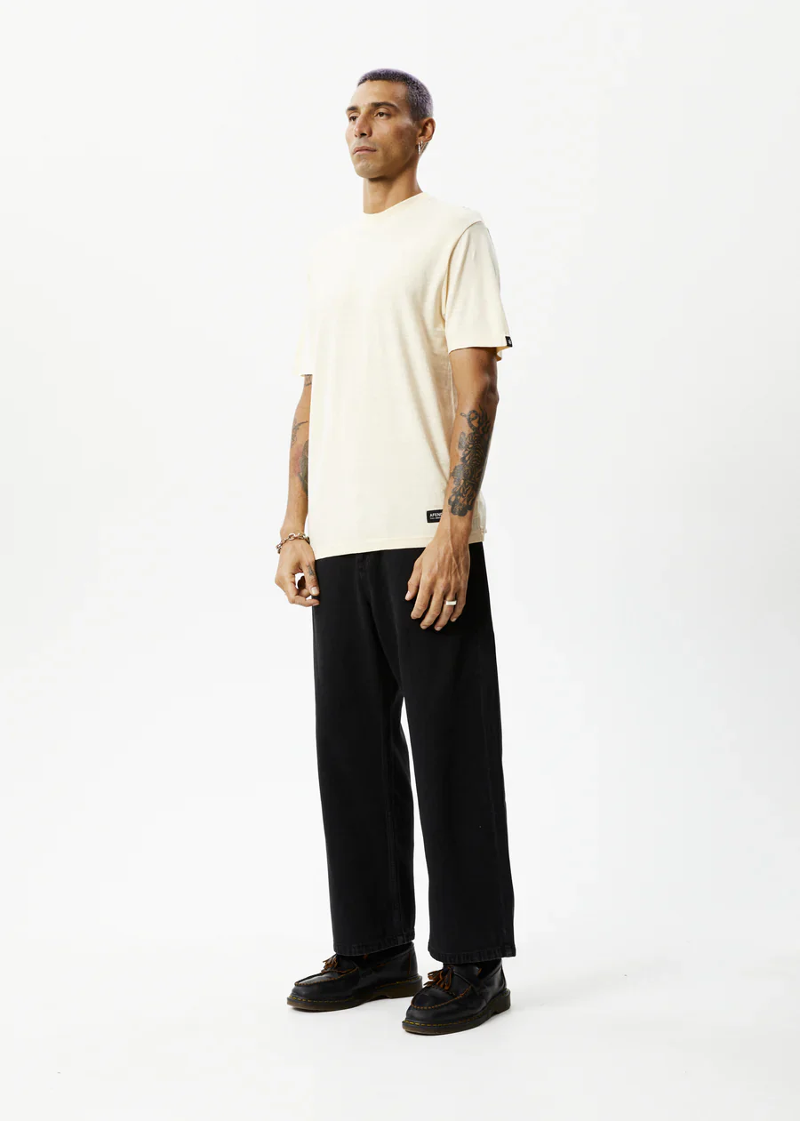 AFENDS Mens Classic - Retro Fit T-Shirt - Sand - Image 4