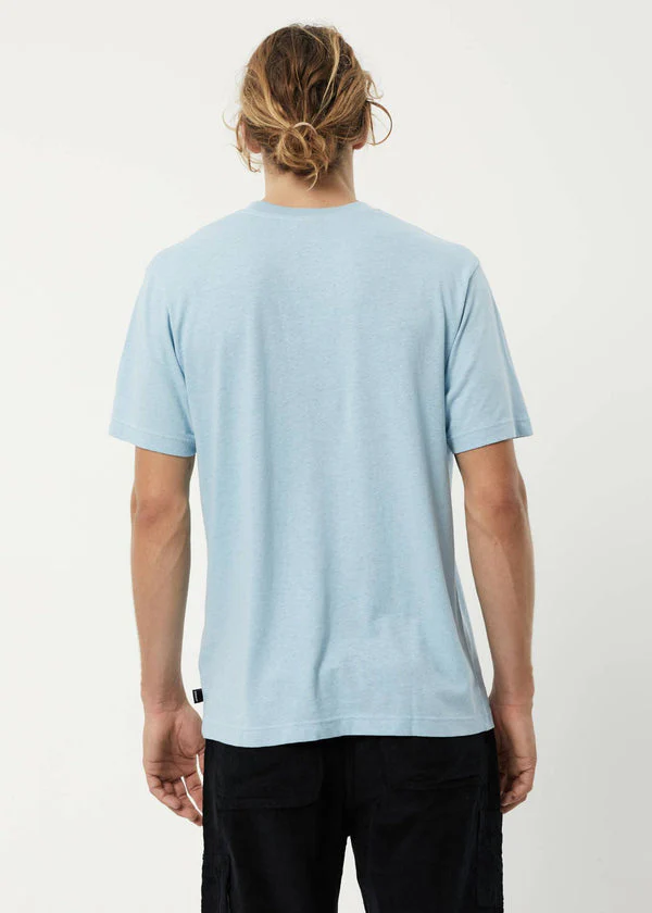AFENDS Mens Coasting Hemp Retro Graphic Tee Shirt  Sky Blue - Image 5