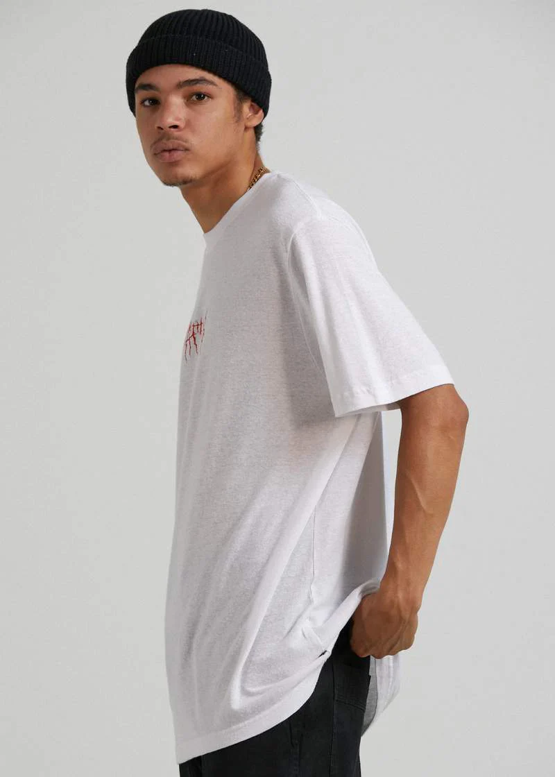 AFENDS MENS Other Days - Retro Fit T-Shirt - White - Image 5