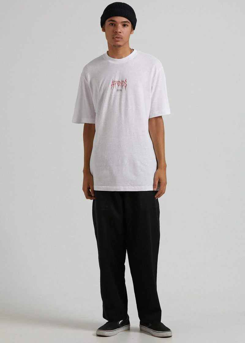 AFENDS MENS Other Days - Retro Fit T-Shirt - White - Image 6
