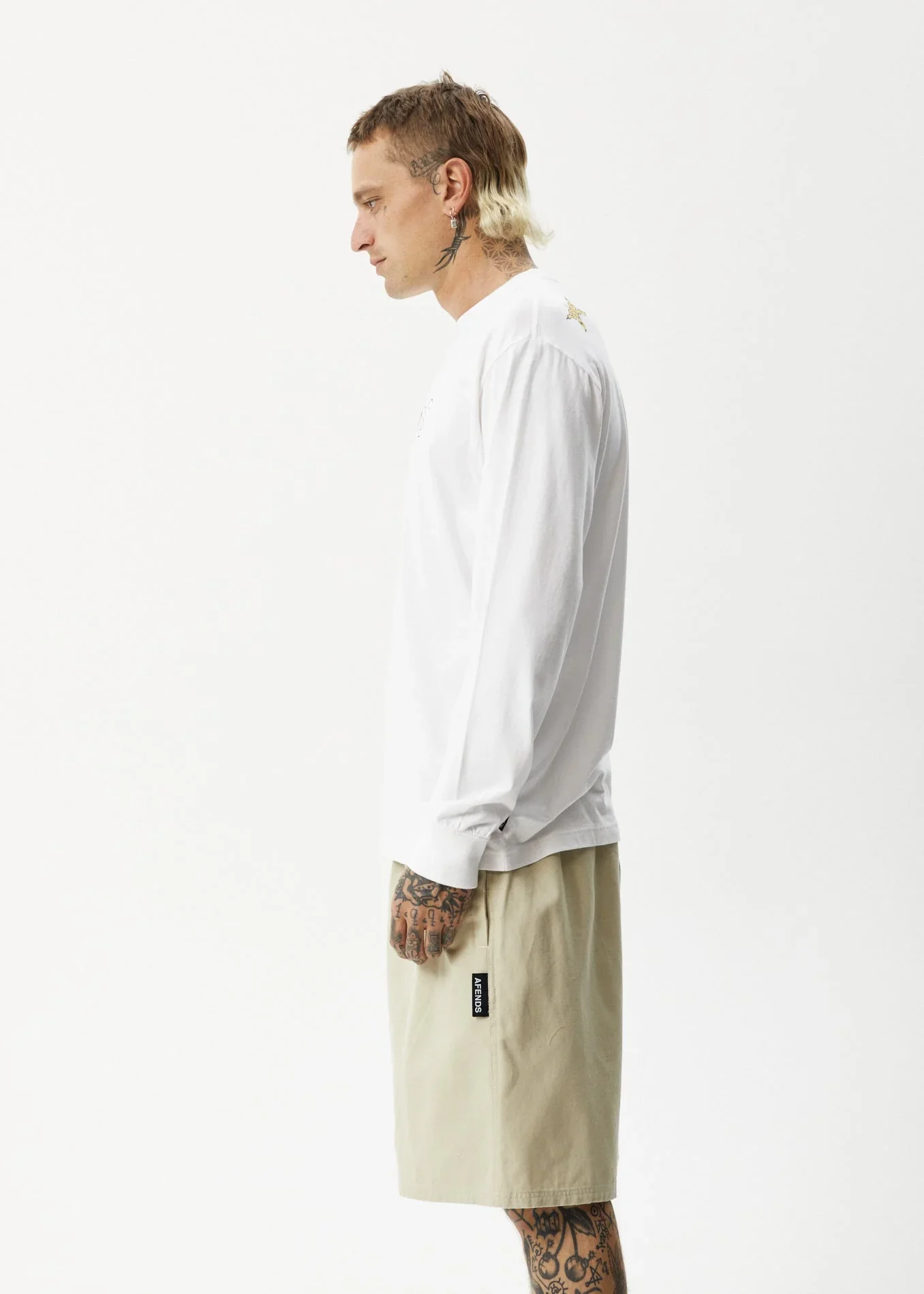 AFENDS Mens Sunshine Long Sleeve Graphic T- Shirt - White - Image 5