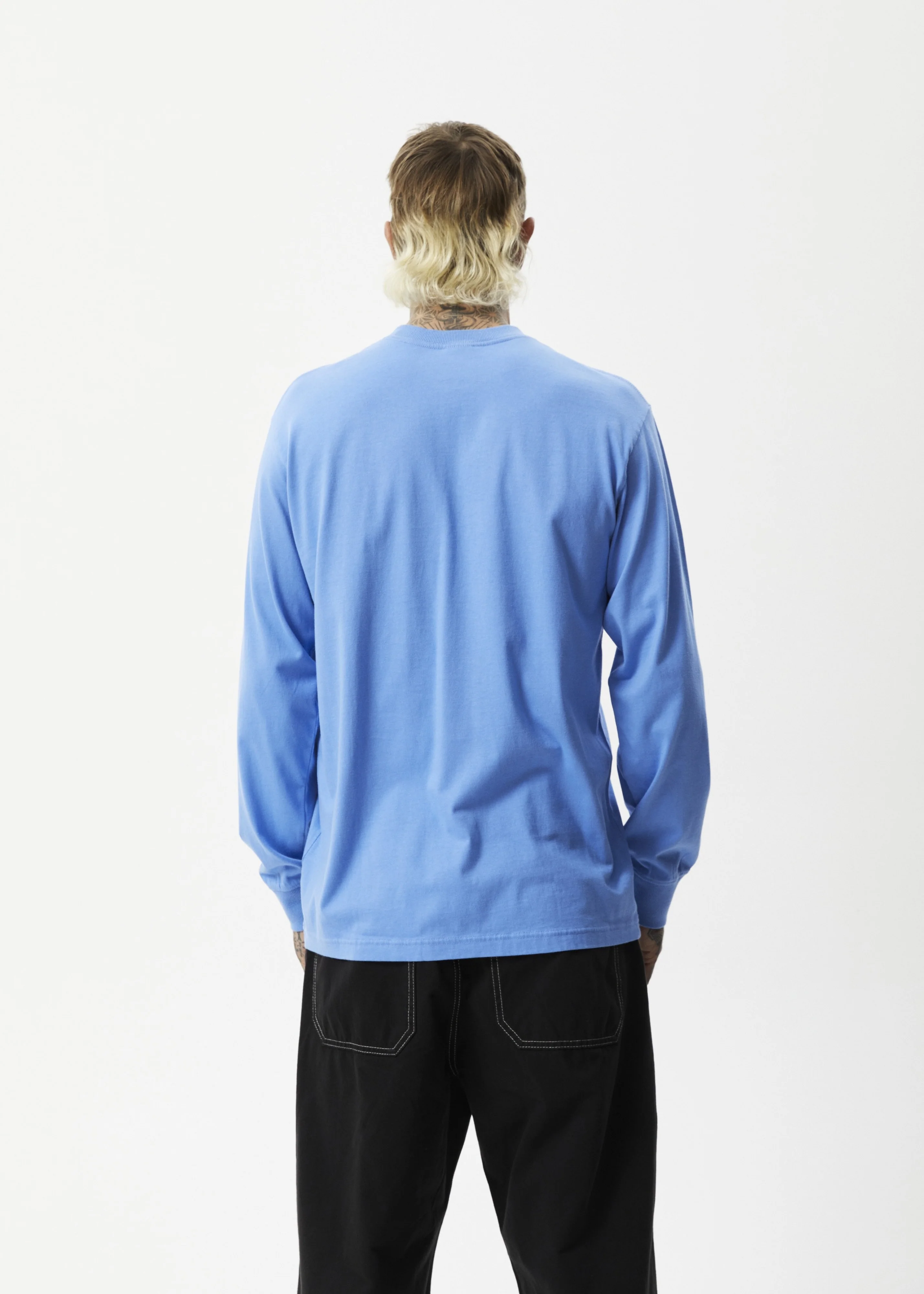 AFENDS Mens Water is Life Long Sleeve Graphic T- Shirt - Arctic Blue - Image 4