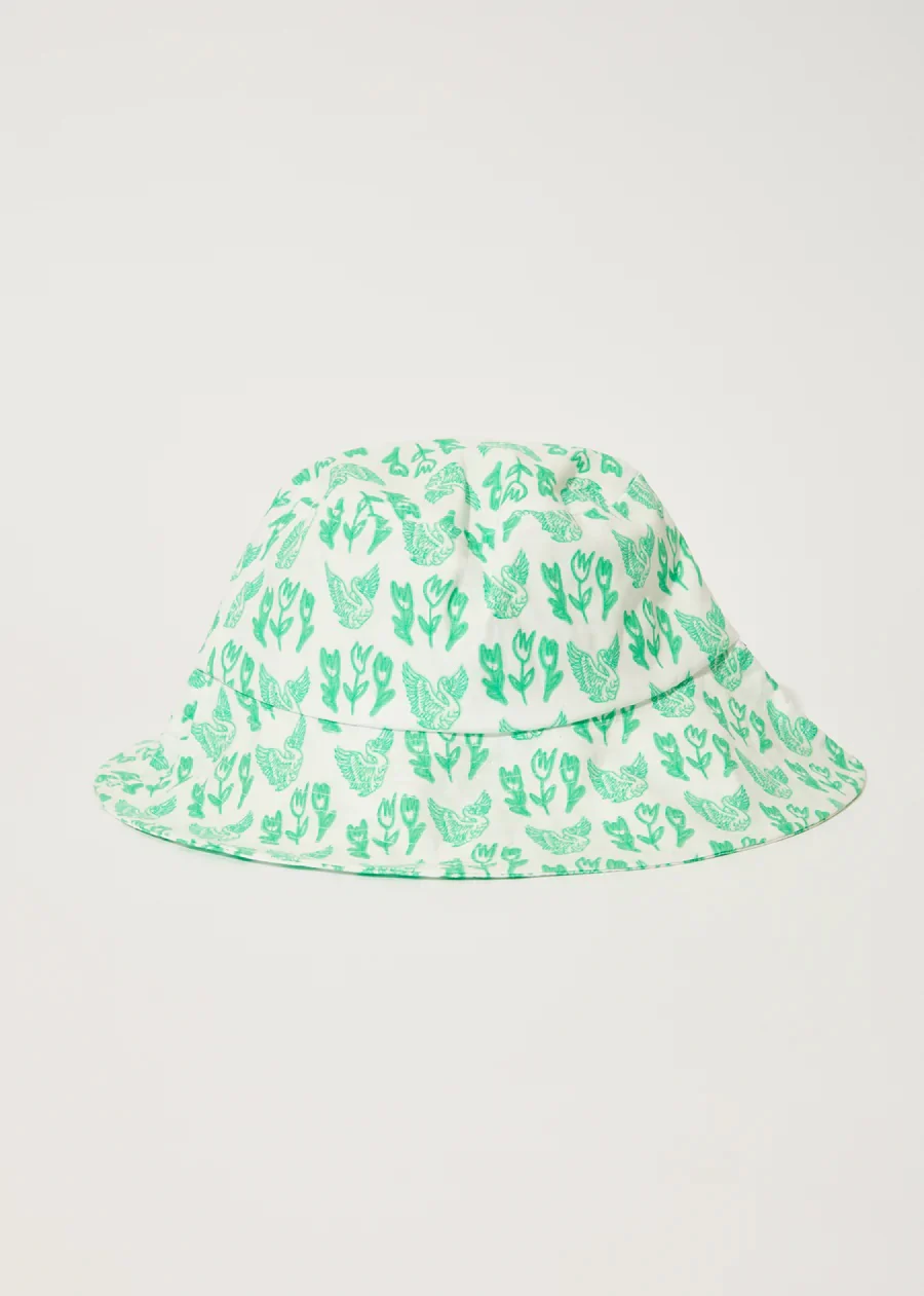 AFENDS Swan - Hemp Bucket Hat - Lime Green - Image 4