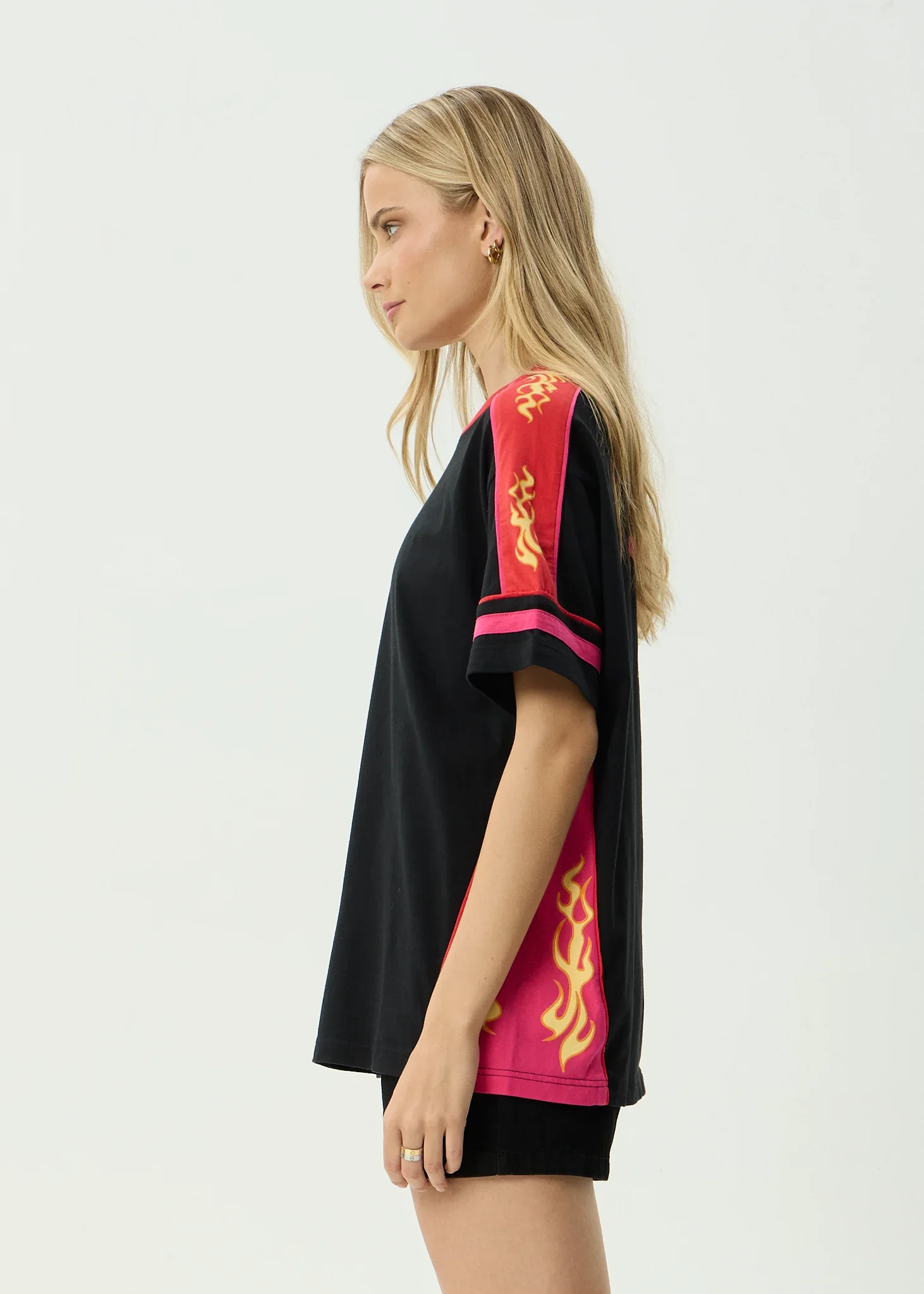 AFENDS Womens Dolphin Derby Oversized Tee in Black - Image 6