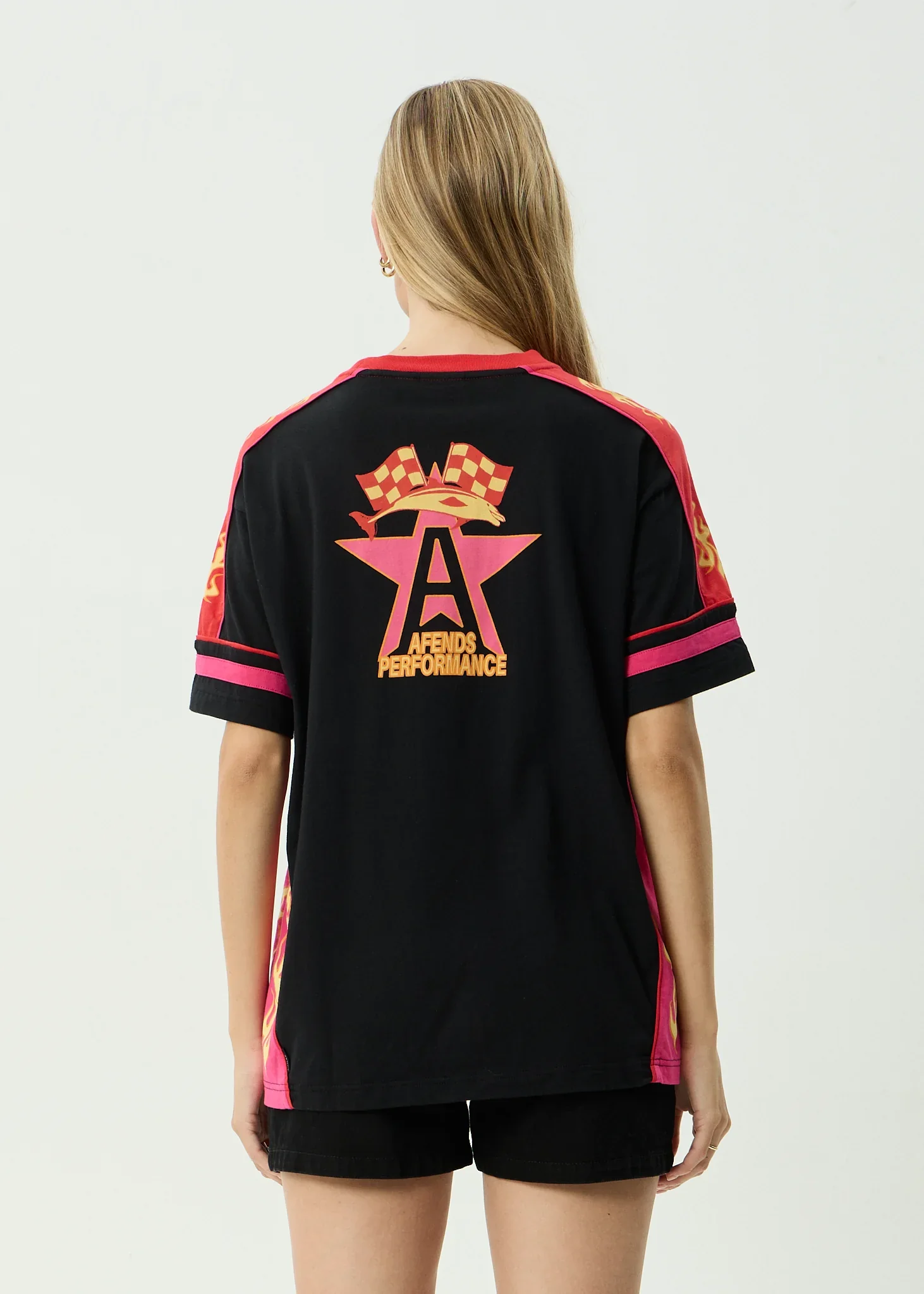 AFENDS Womens Dolphin Derby Oversized Tee in Black - Image 7