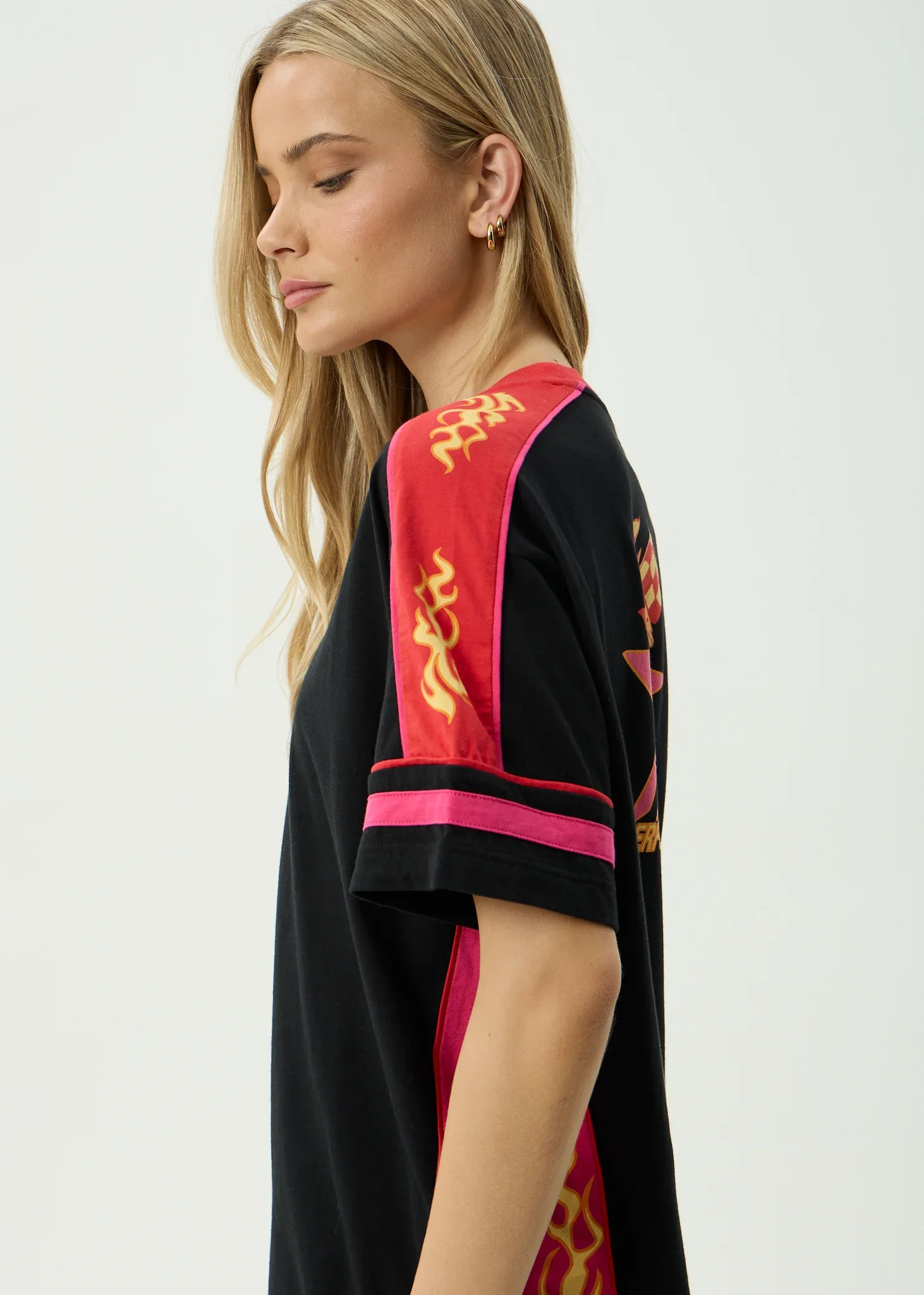 AFENDS Womens Dolphin Derby Oversized Tee in Black - Image 9