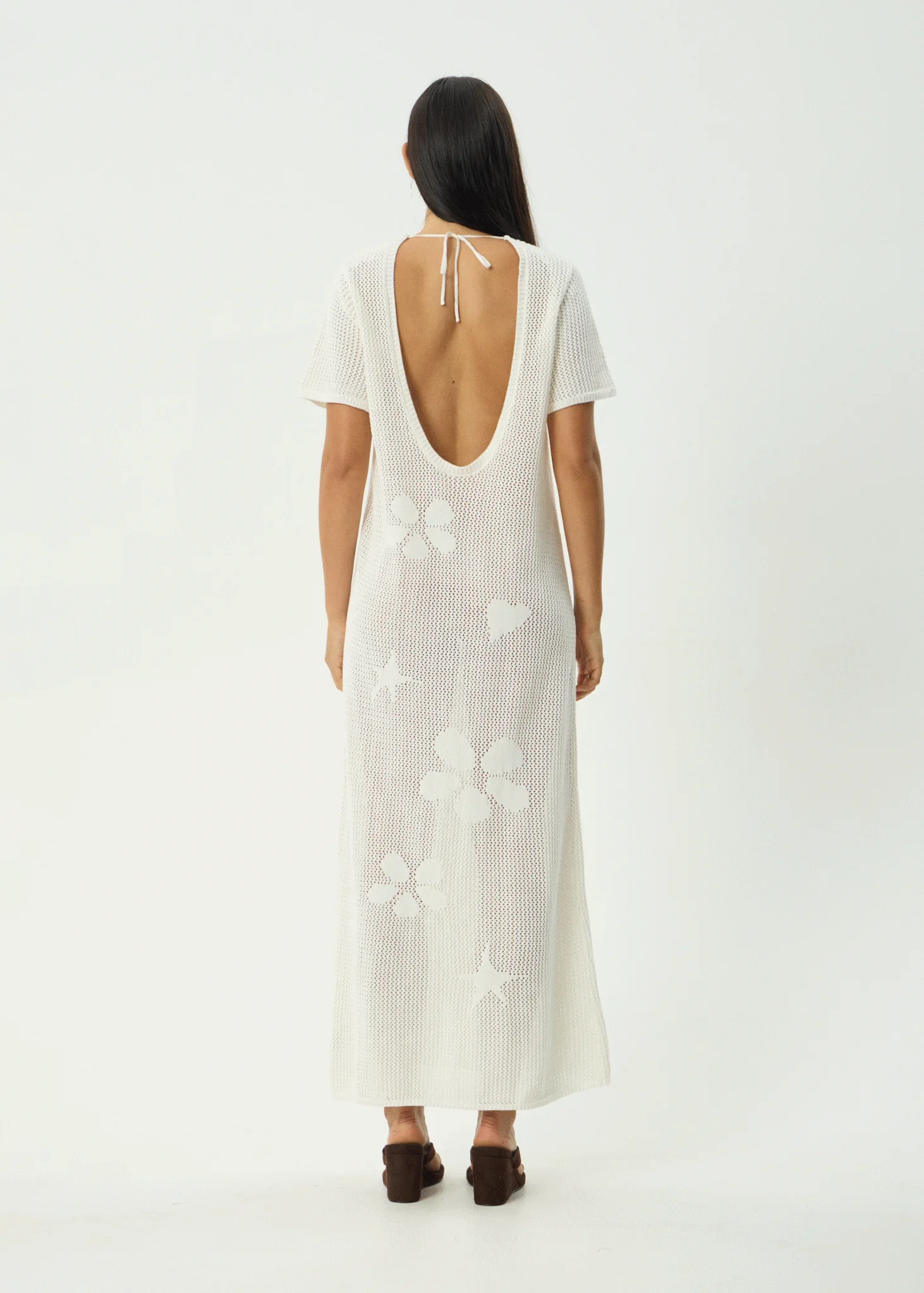 AFENDS Womens Riley - Knit Midi Dress - White - Image 8