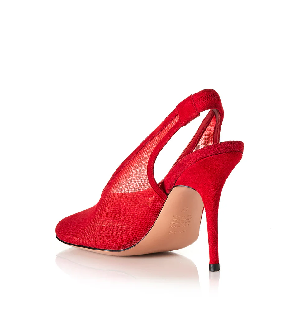 ALIAS MAE Womens Abela Heels in Scarlet Mesh - Image 3