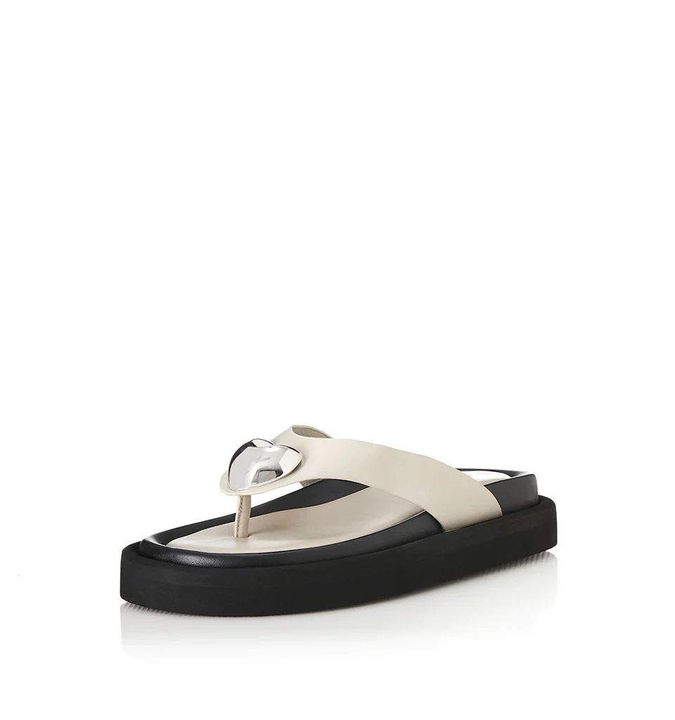 ALIAS MAE Womens Ana Leather Sandals - Bone - Image 4