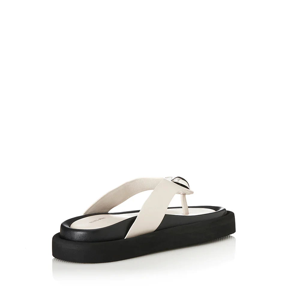 ALIAS MAE Womens Ana Leather Sandals - Bone - Image 6