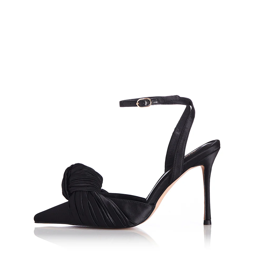 ALIAS MAE Womens Bonnie Heels Black Satin - Image 4