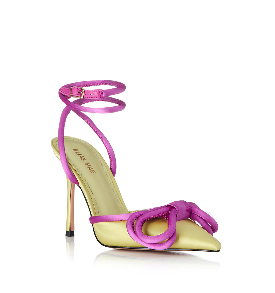 ALIAS MAE Womens Bowie Heels - Citrine Satin - Image 5