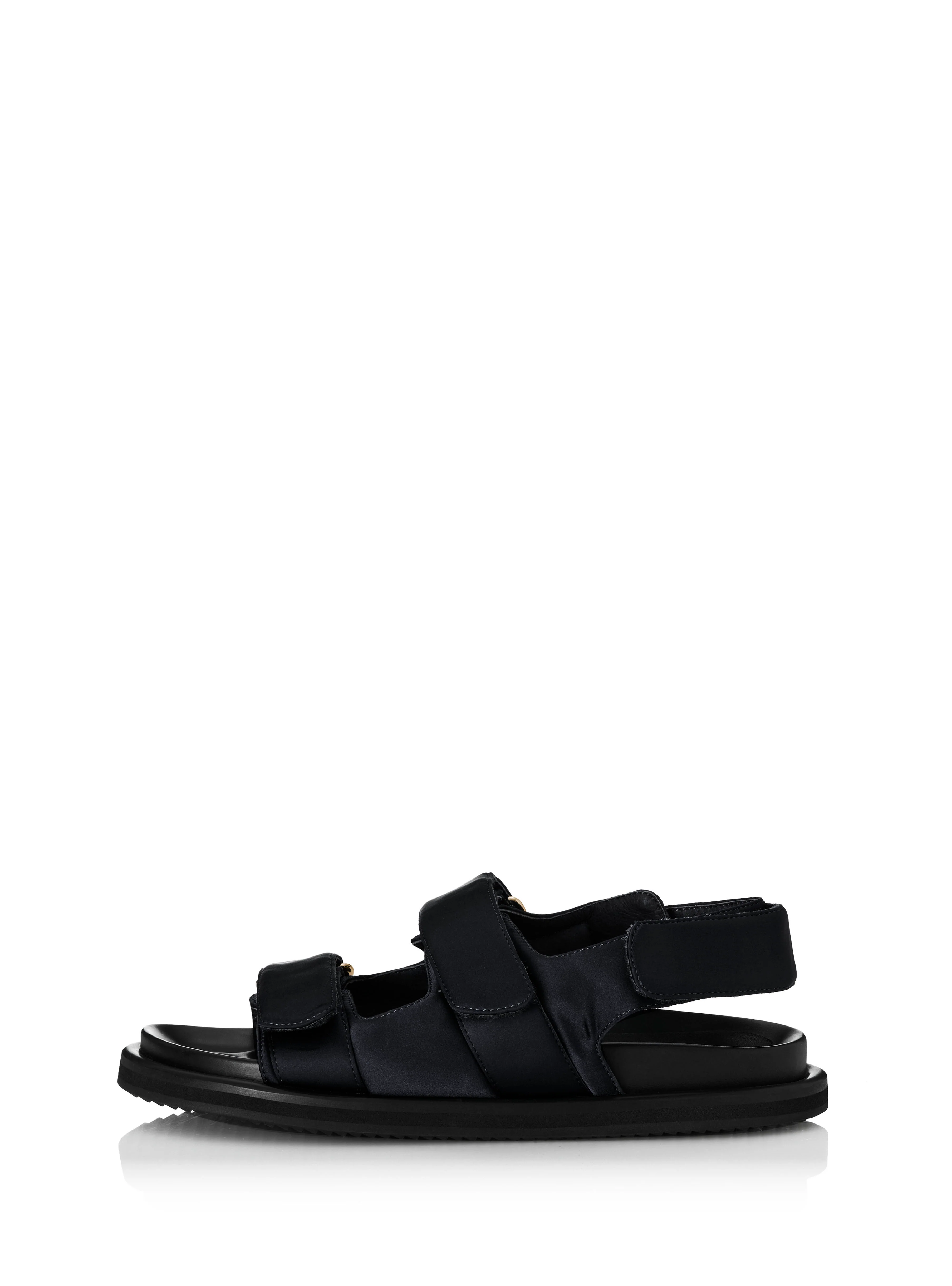 ALIAS MAE Womens Darcy Sandals - Black Satin - Image 2