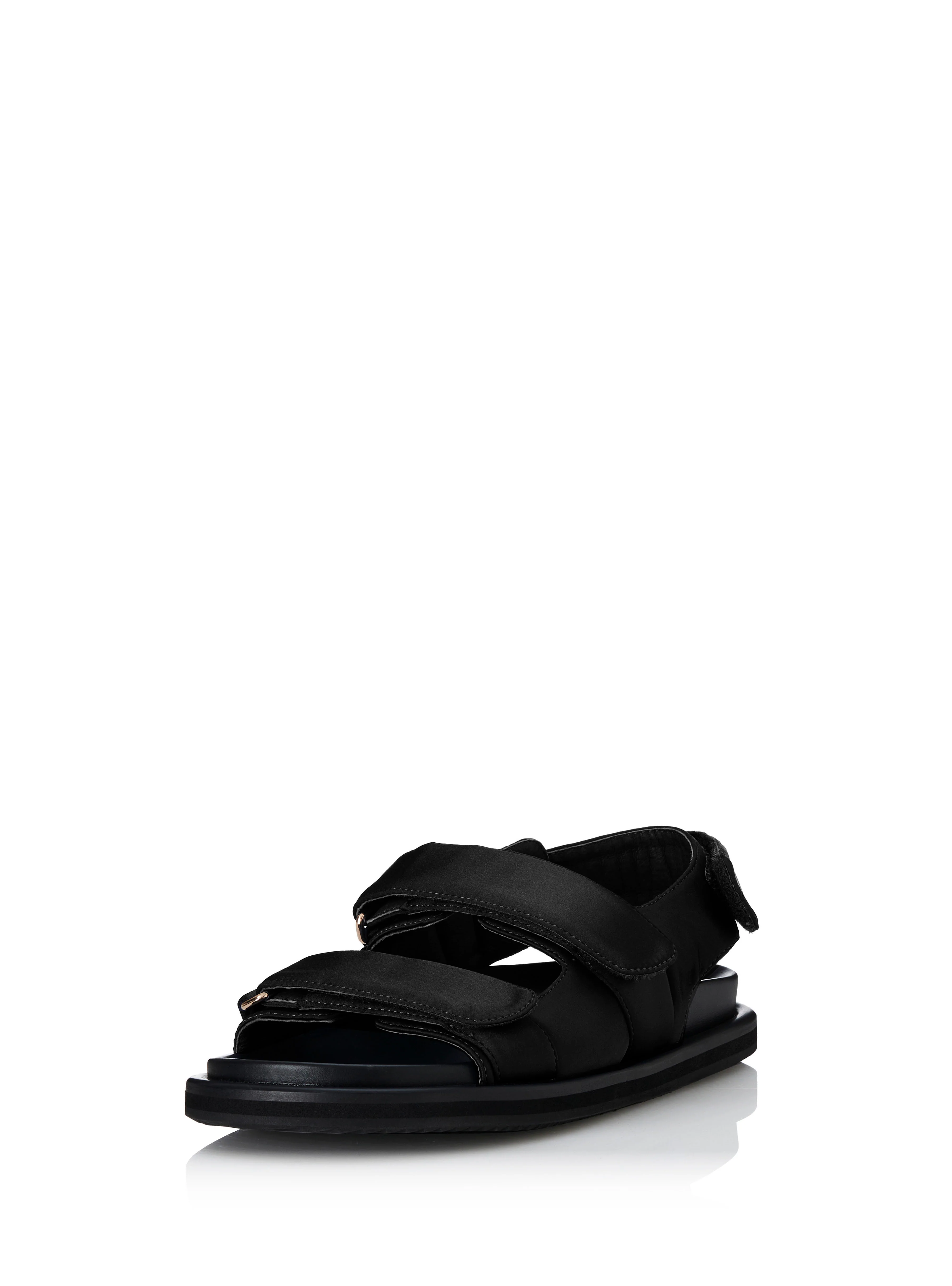 ALIAS MAE Womens Darcy Sandals - Black Satin - Image 3