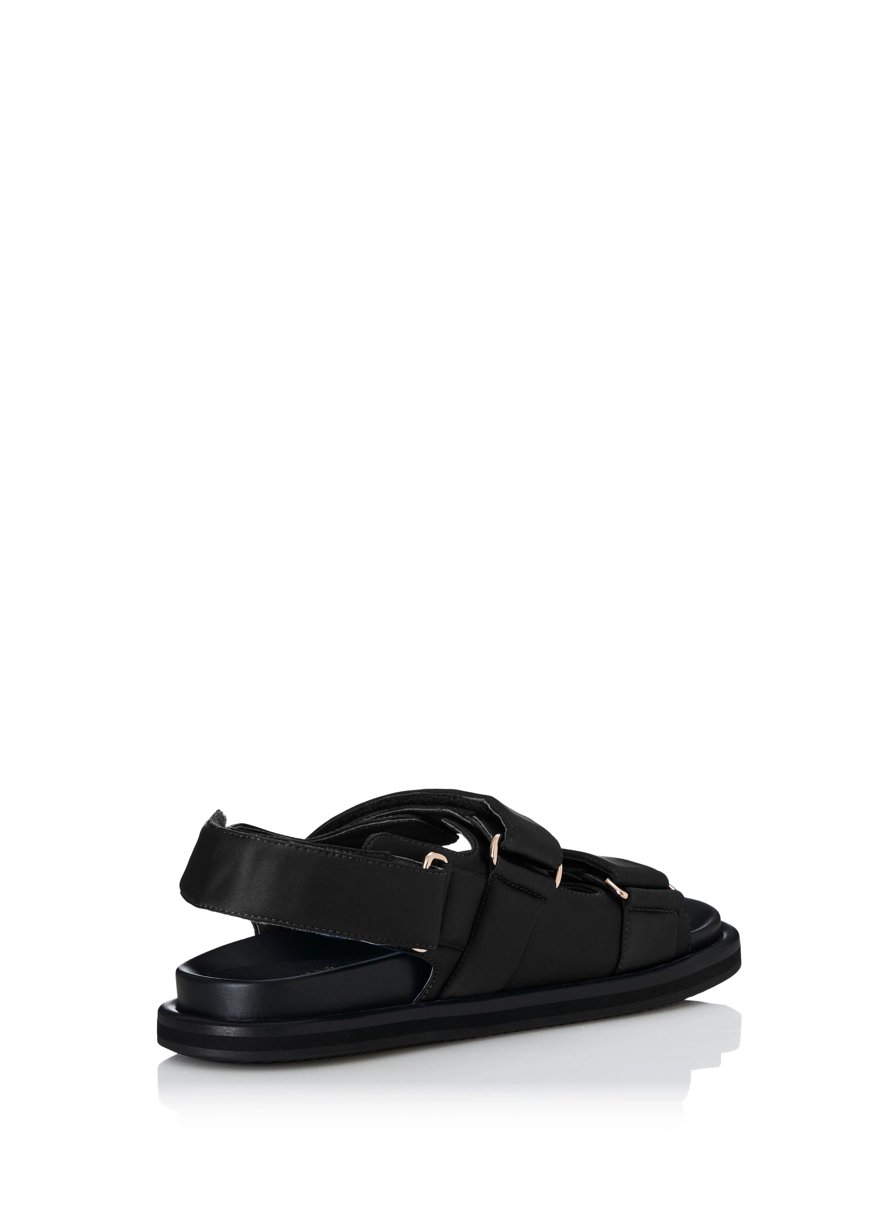 ALIAS MAE Womens Darcy Sandals - Black Satin - Image 4