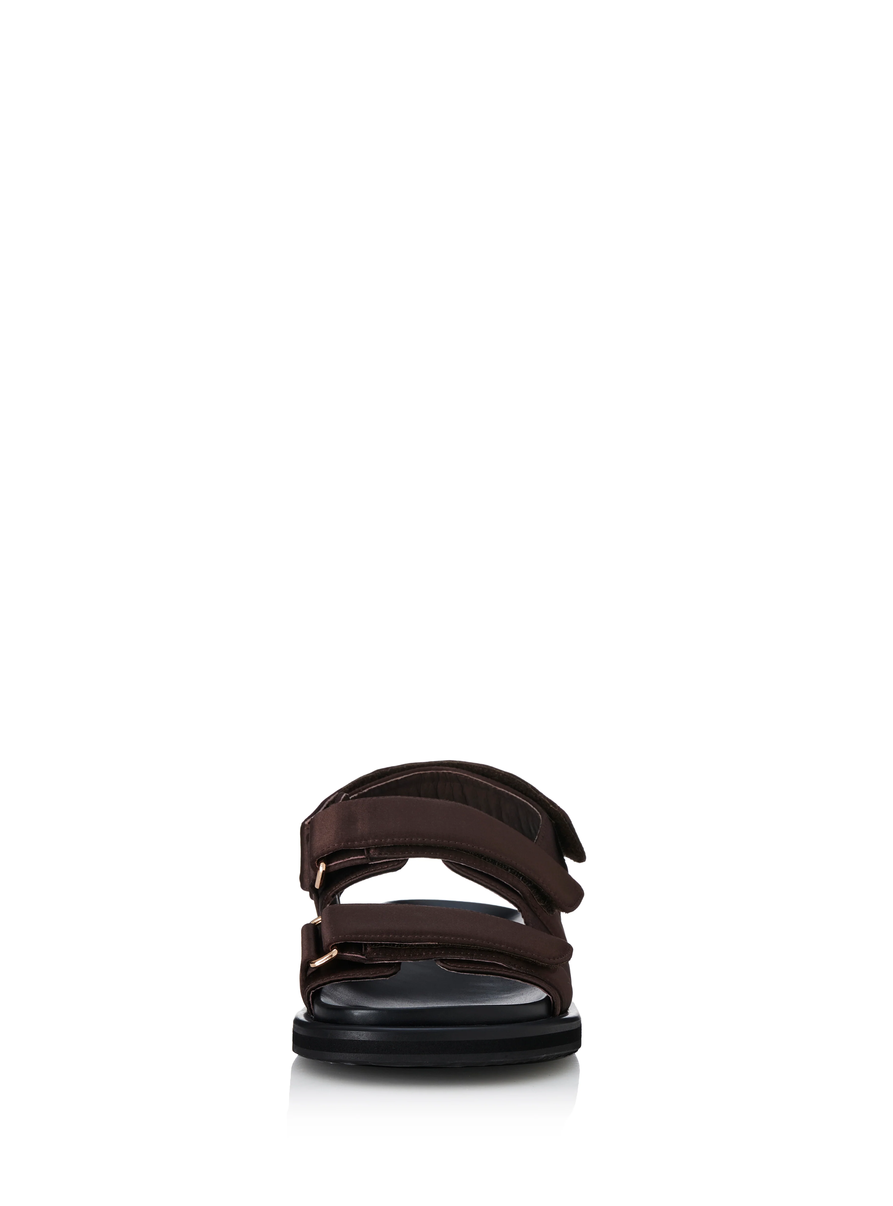ALIAS MAE Womens Darcy Sandals - Choc Satin - Image 4