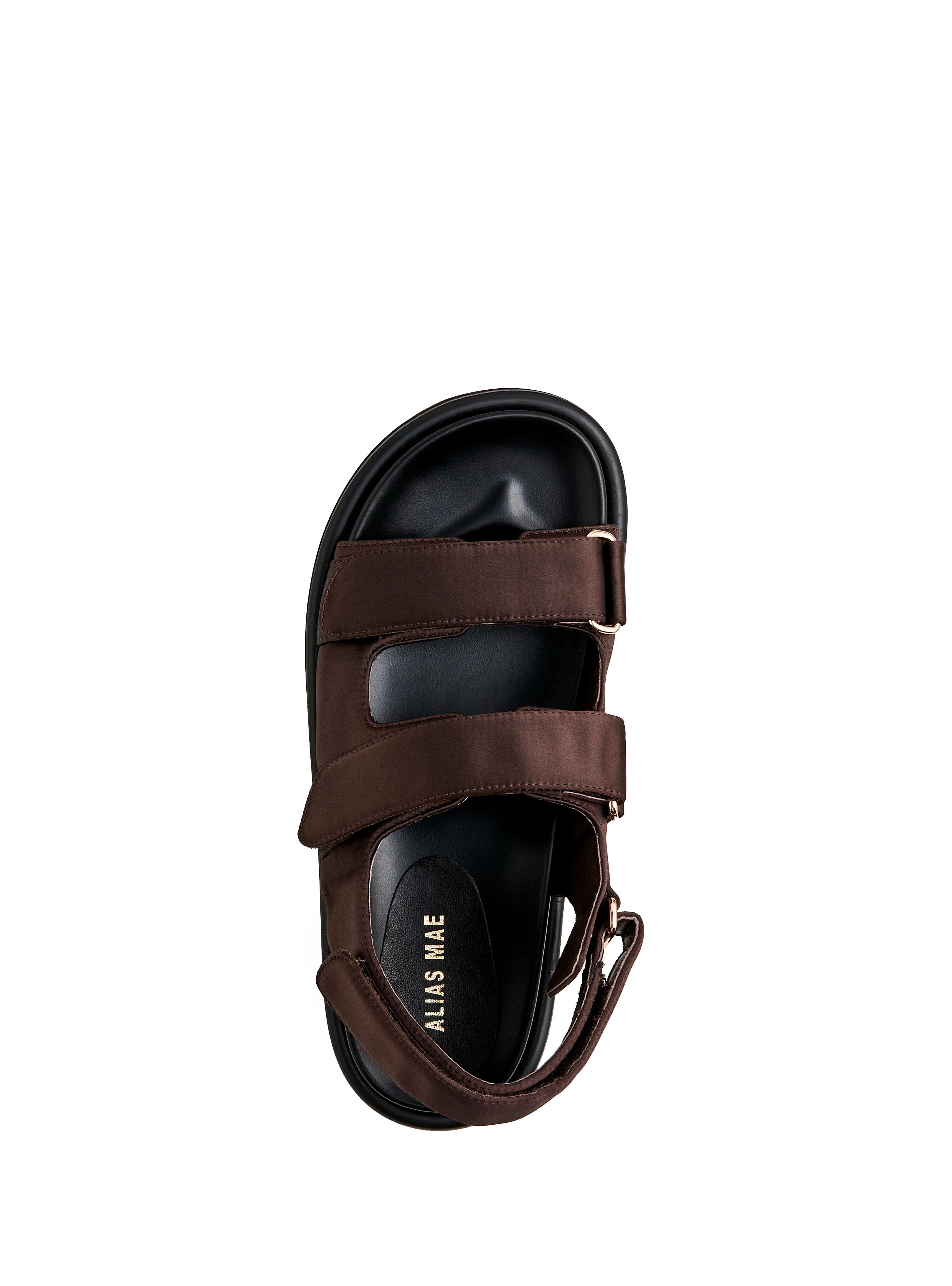 ALIAS MAE Womens Darcy Sandals - Choc Satin - Image 5
