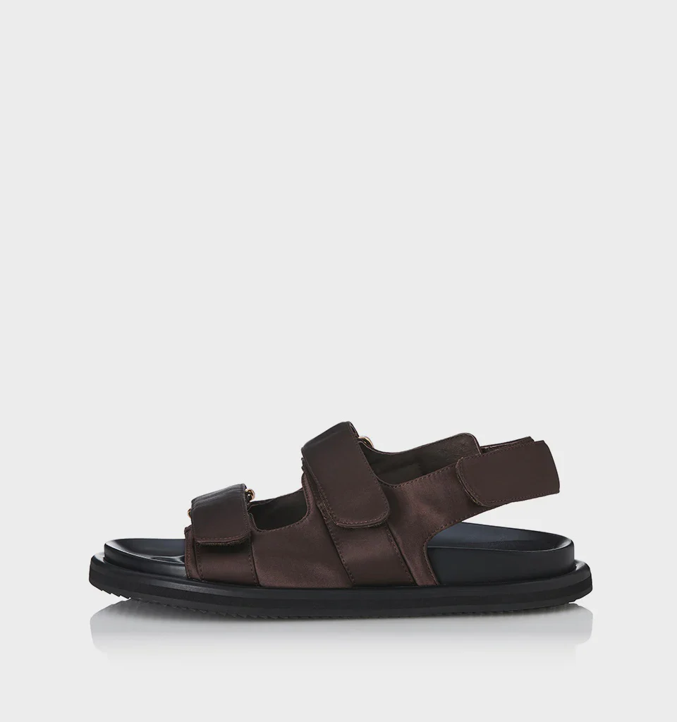 ALIAS MAE Womens Darcy Sandals - Choc Satin - Image 6