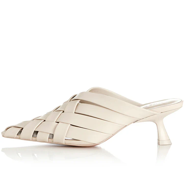 ALIAS MAE Womens Golan  Leather Mules - Bone - Image 2