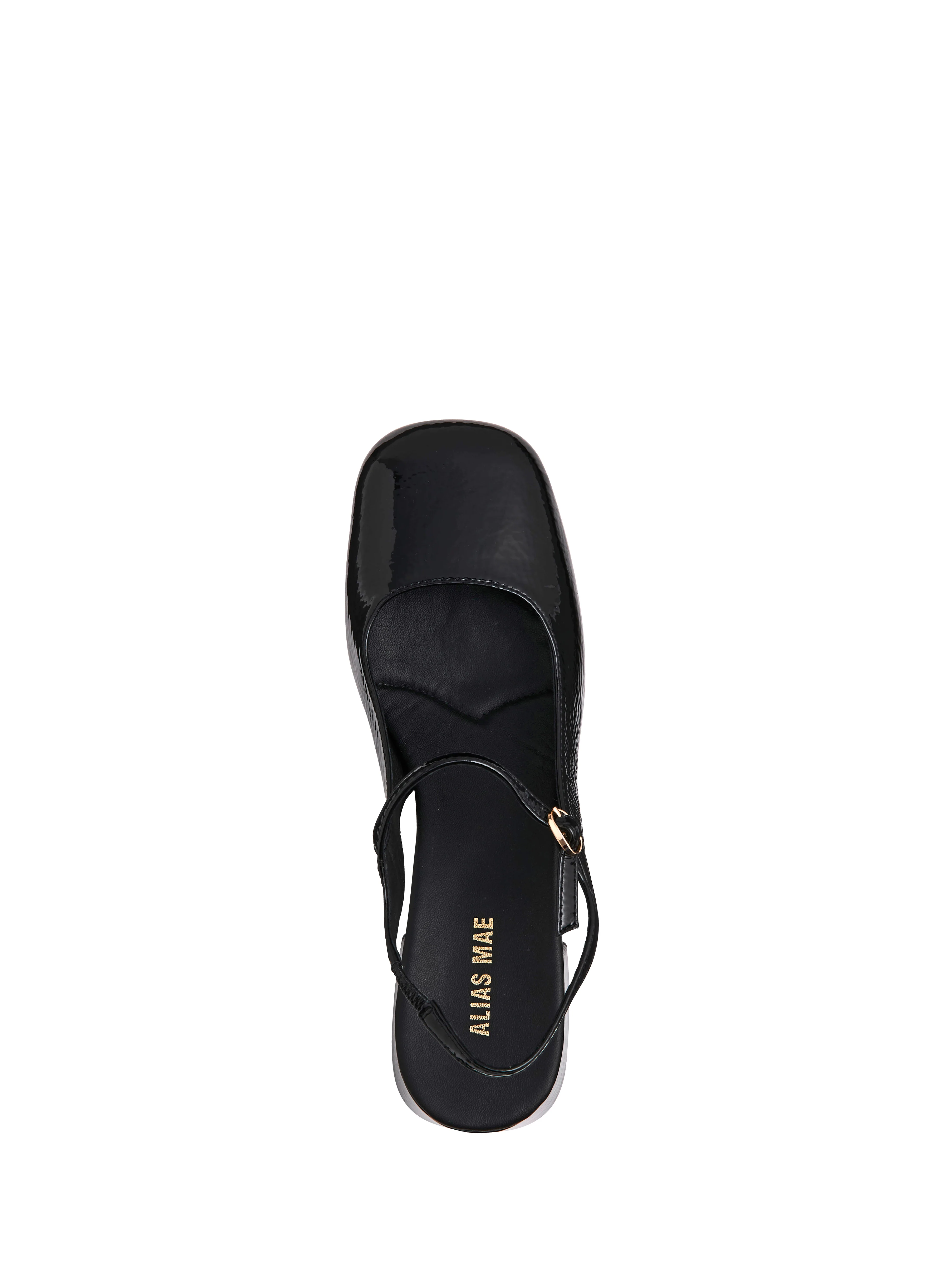 ALIAS MAE Womens Lucie - Black Crinkle Patent Leather Shoes - Image 7