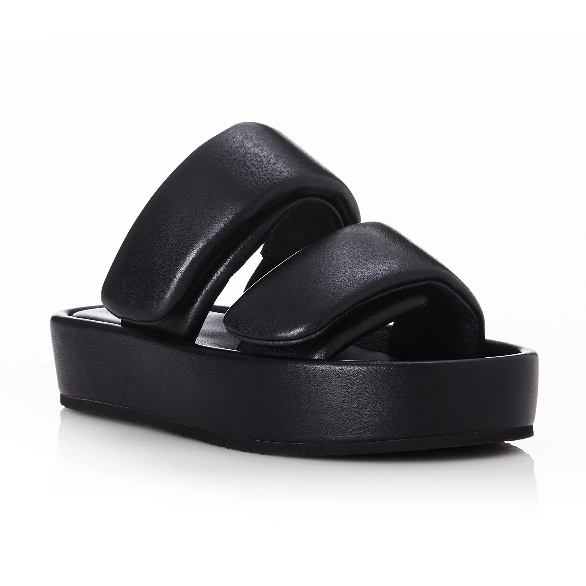 ALIAS MAE Womens Natalie Leather Sandals Black - Image 6