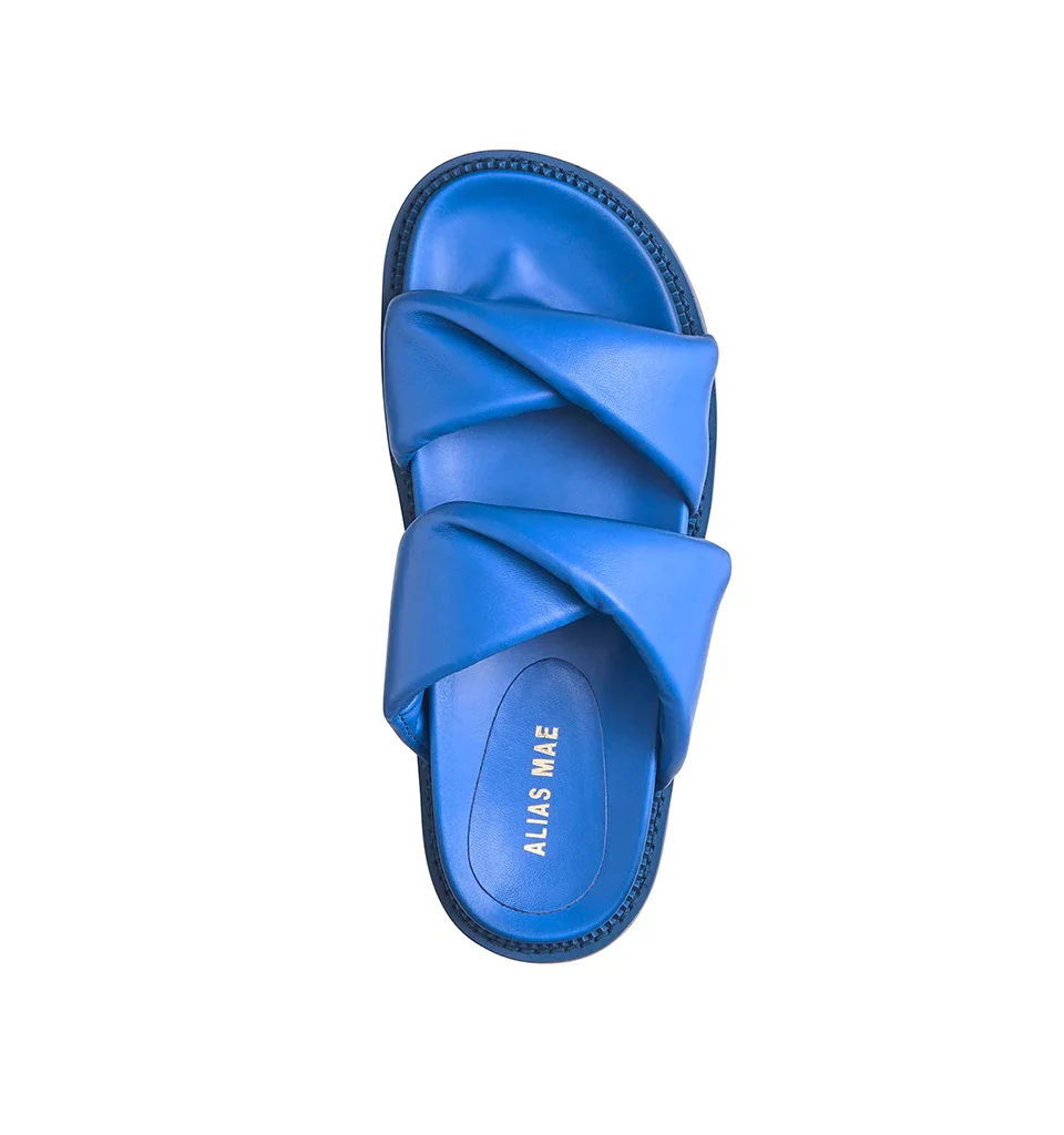 ALIAS MAE Womens Paris Leather Sandal Bright Blue