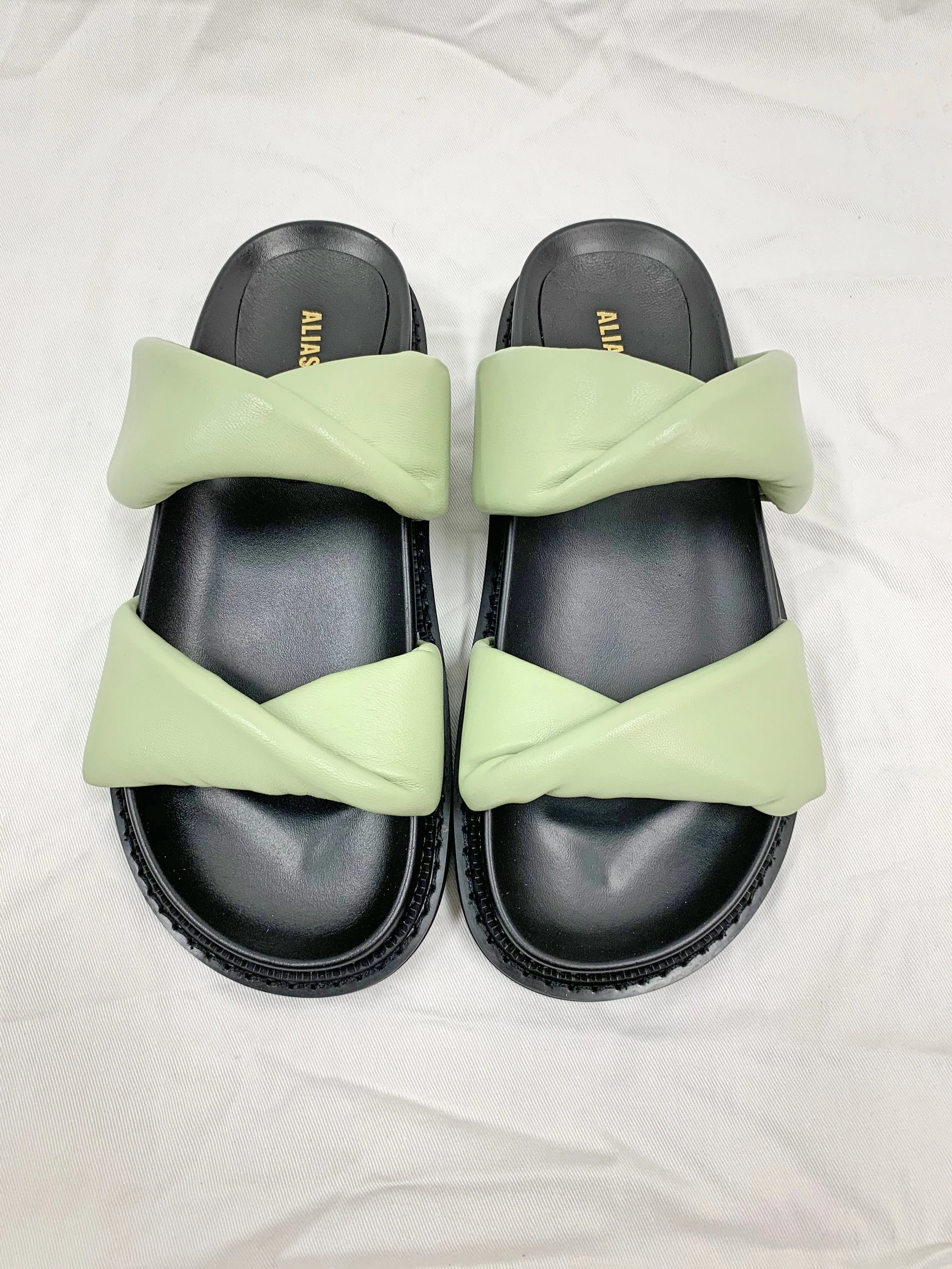 Alias Mae WOMENS PARIS LEATHER SANDAL - SAGE - Image 3