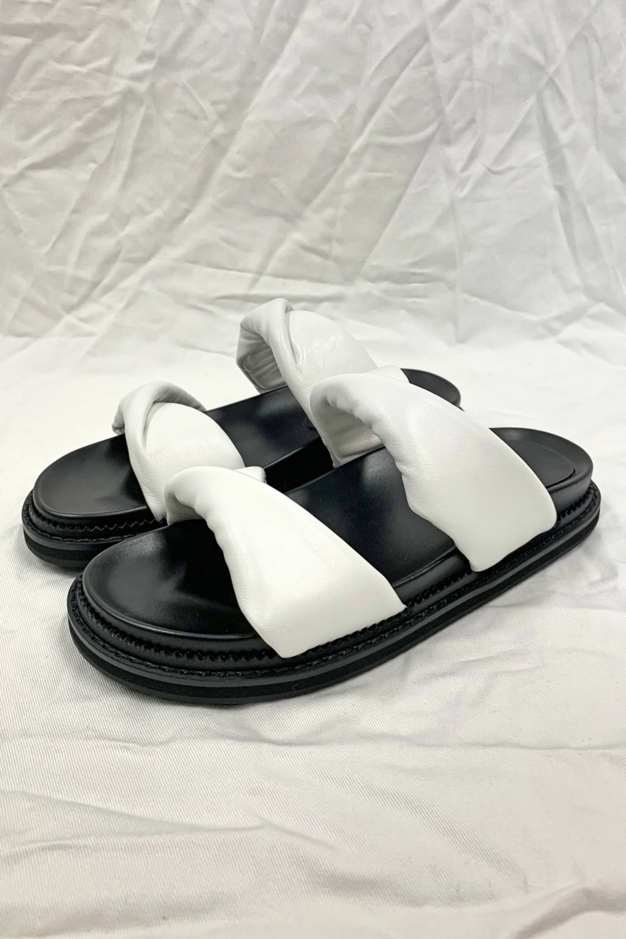 Alias Mae WOMENS PARIS LEATHER SANDAL - WHITE KID LEATHER - Image 2