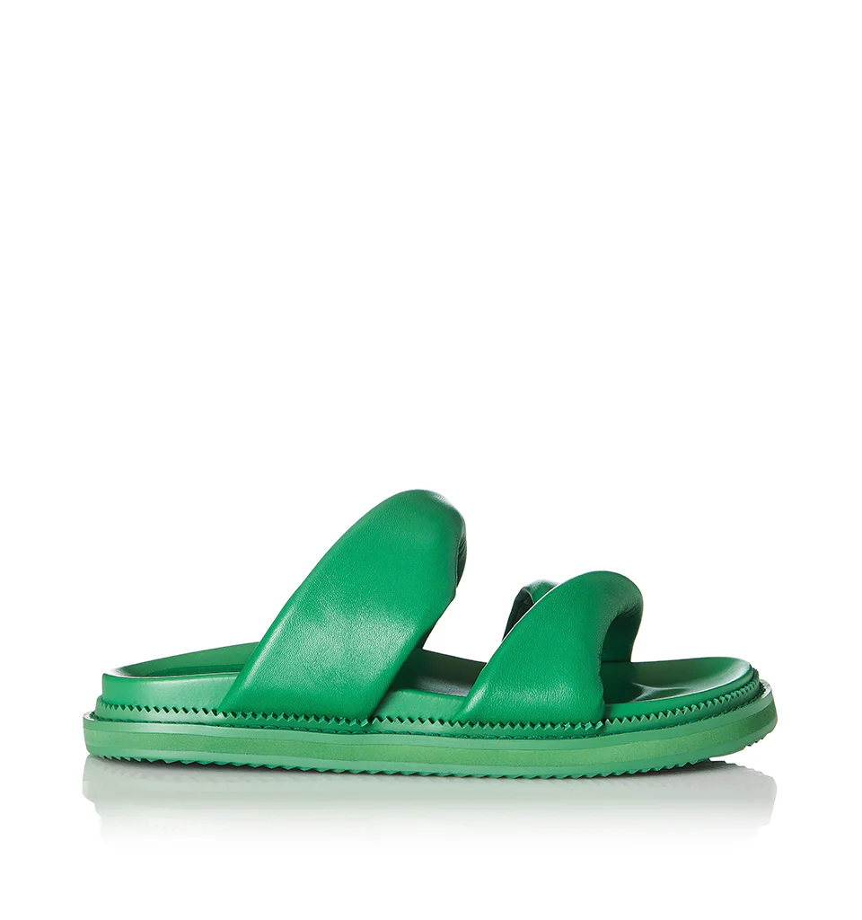 ALIAS MAE Womens Paris Leather Sandals Highlighter Green - Image 5