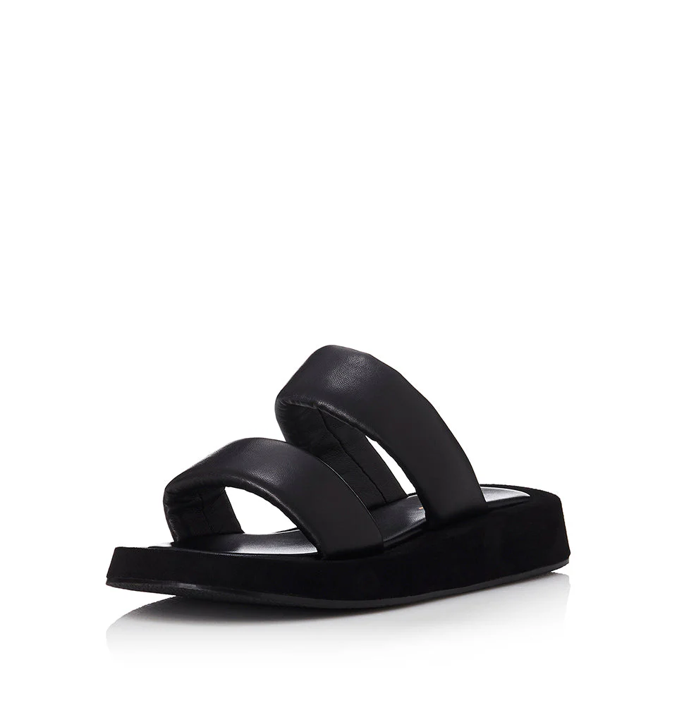 ALIAS MAE Womens Poe Leather Sandals Black Leather - Image 3