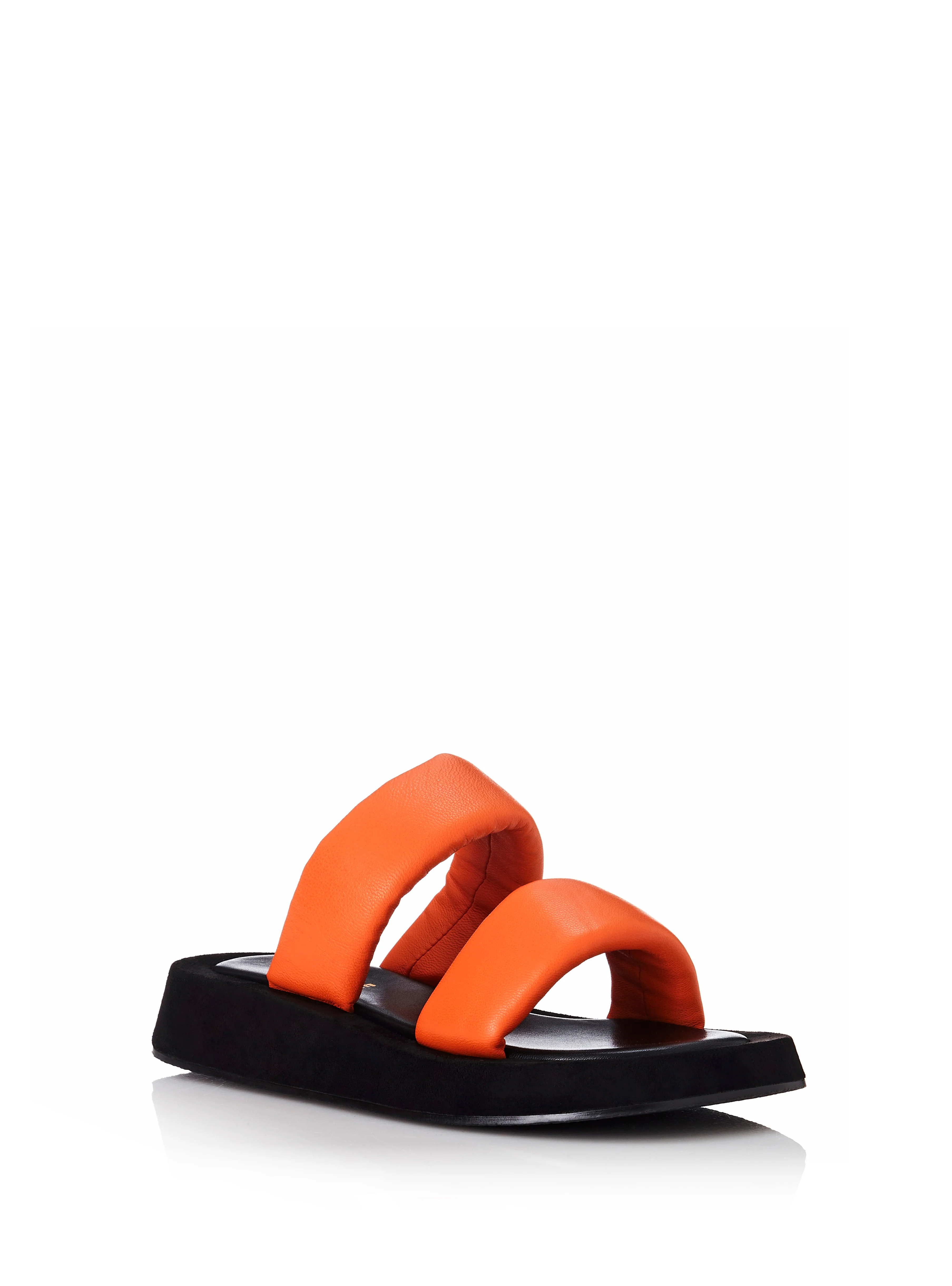 ALIAS MAE Womens Poe Leather Slides Orange Leather - Image 6