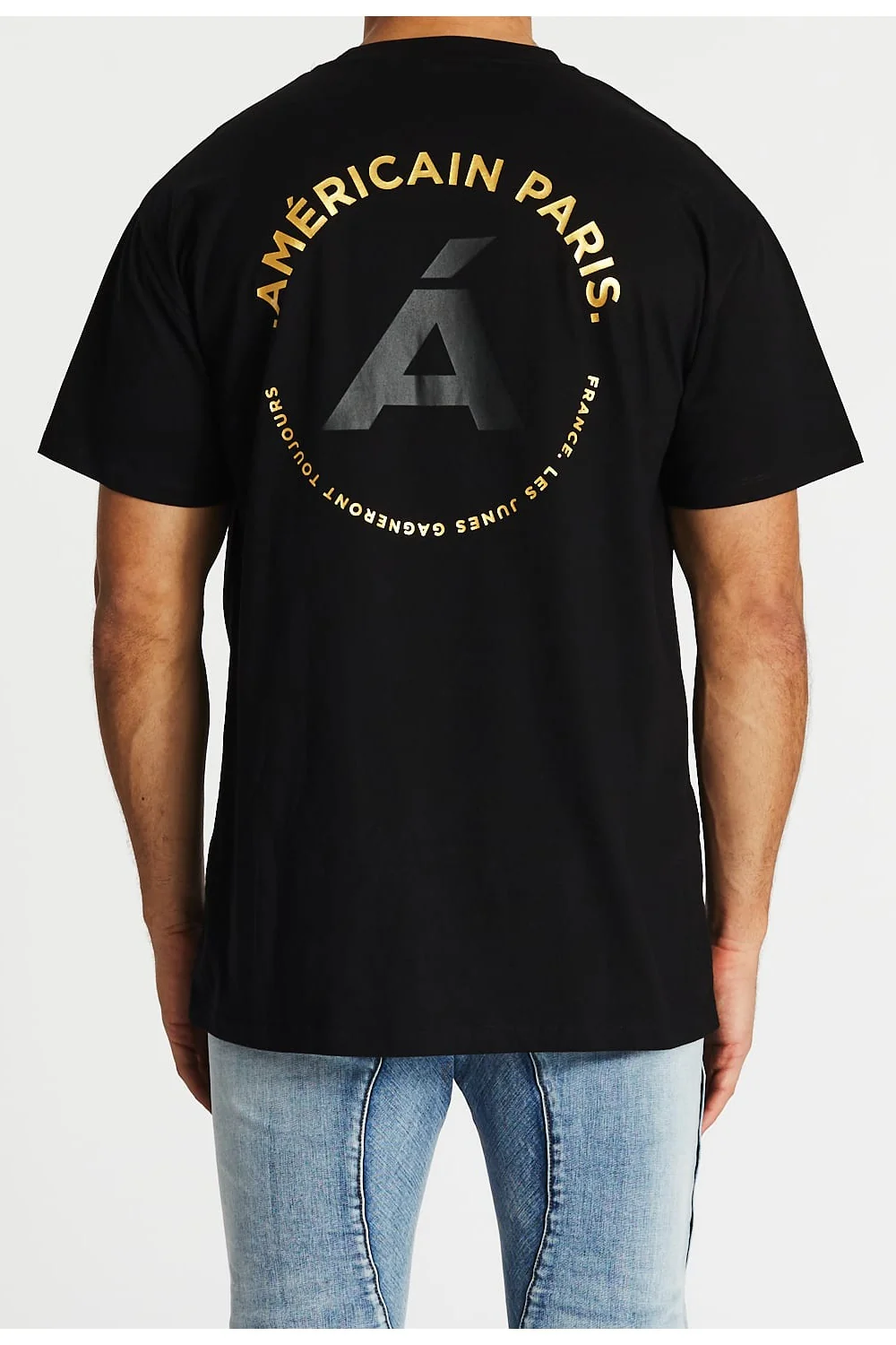 AMERICAIN Mens Jusqua La Fin Oversized Tee - Jet Black