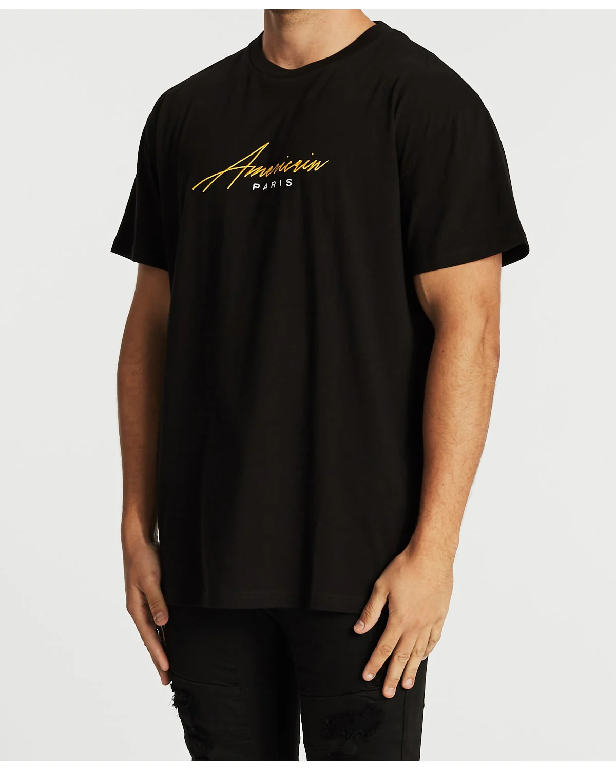 Americain MENS STELLAIRE OVERSIZED TEE - JET BLACK - Image 2