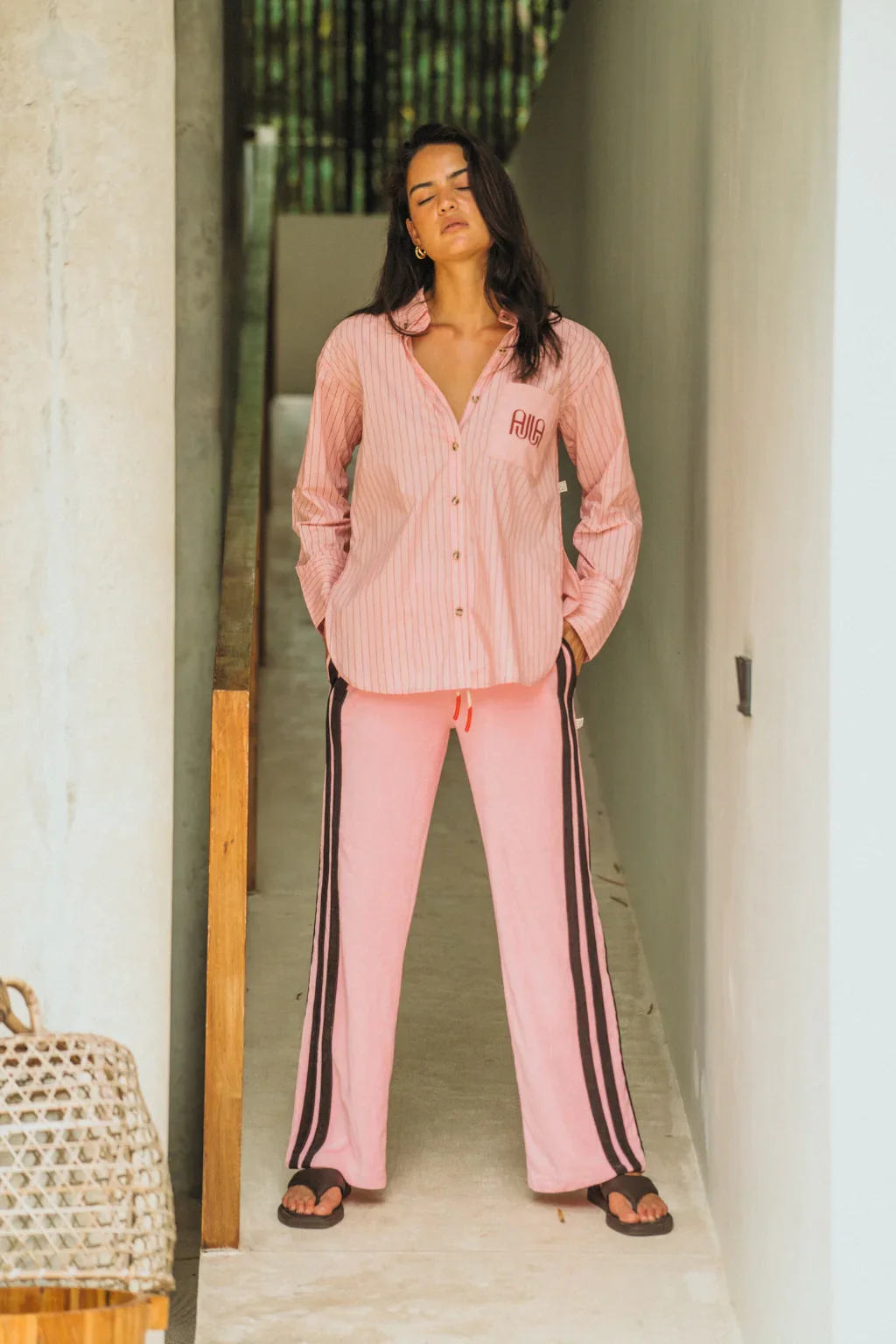 ARAMINTA JAMES Womens AJ Terry Pant in Candy Pink - Image 8