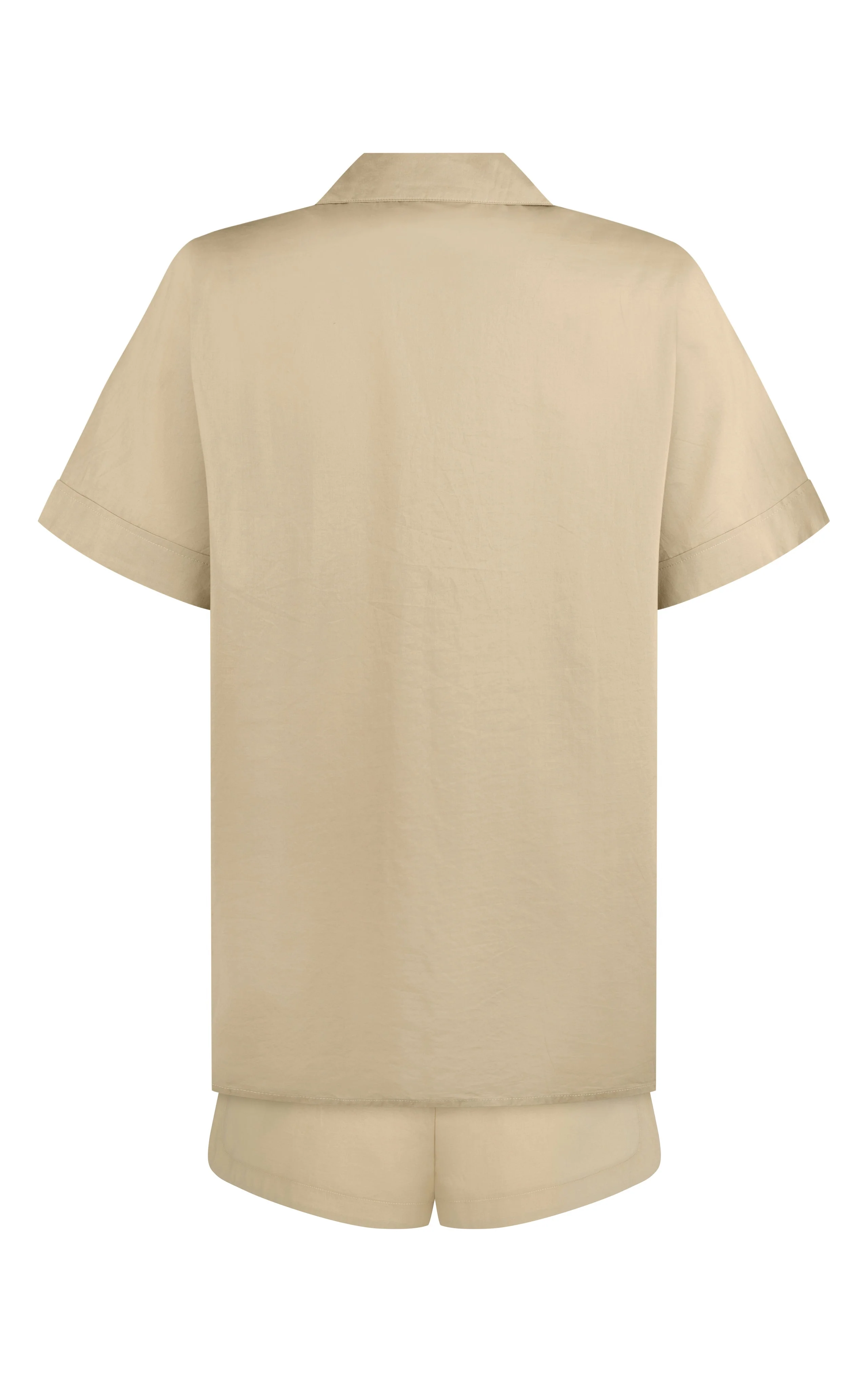 ARAMINTA JAMES Womens Coconut Cotton Shirt Set - Coffee - Image 9