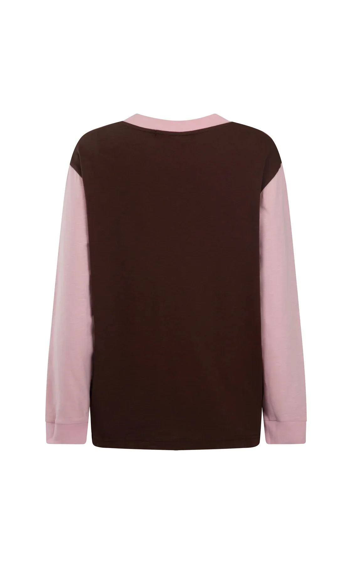 ARAMINTA JAMES Womens James Splice Long Sleeve Tee in Rose Quartz - Image 6