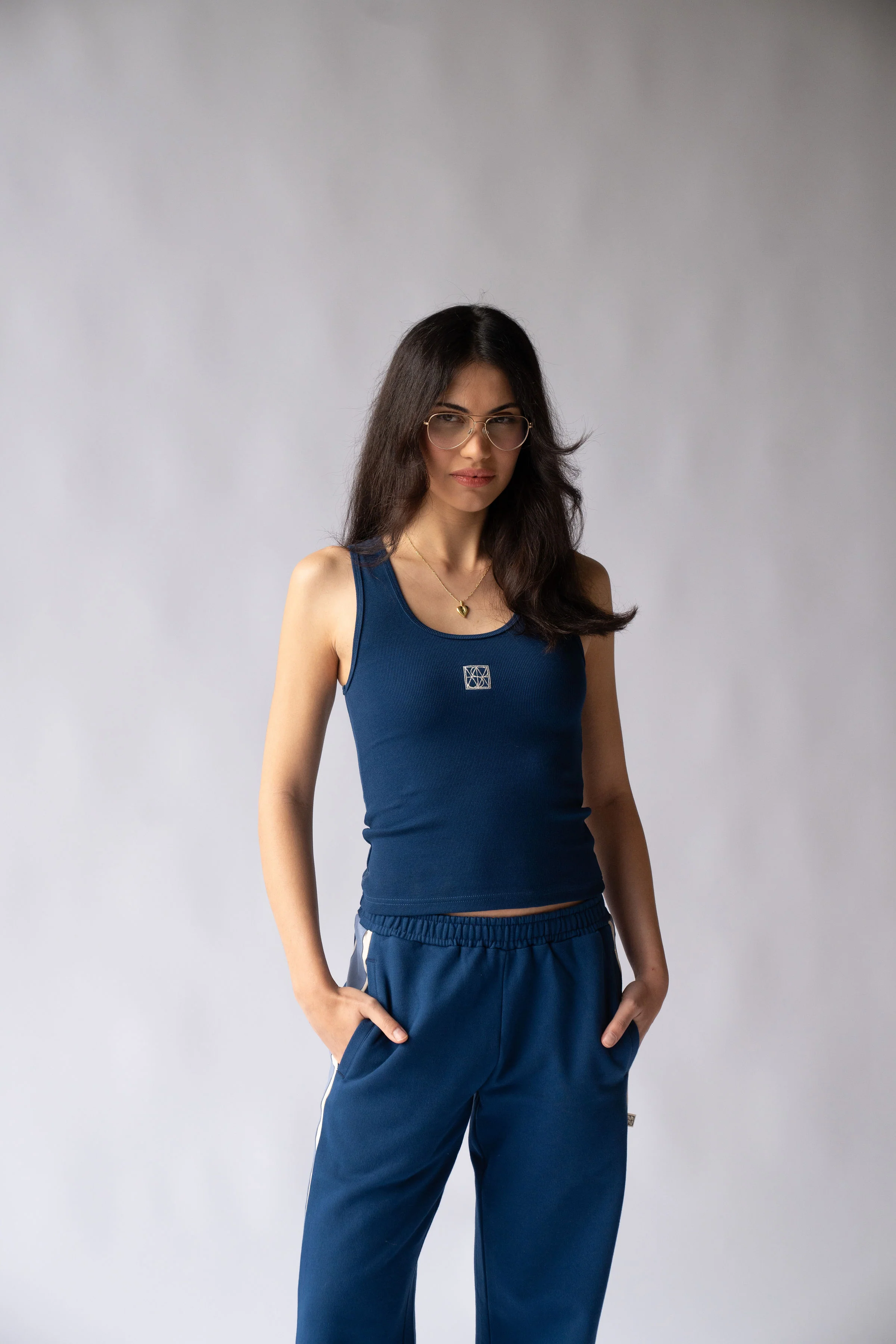 ARAMINTA JAMES Womens Mio Tank - Midnight Blue - Image 15