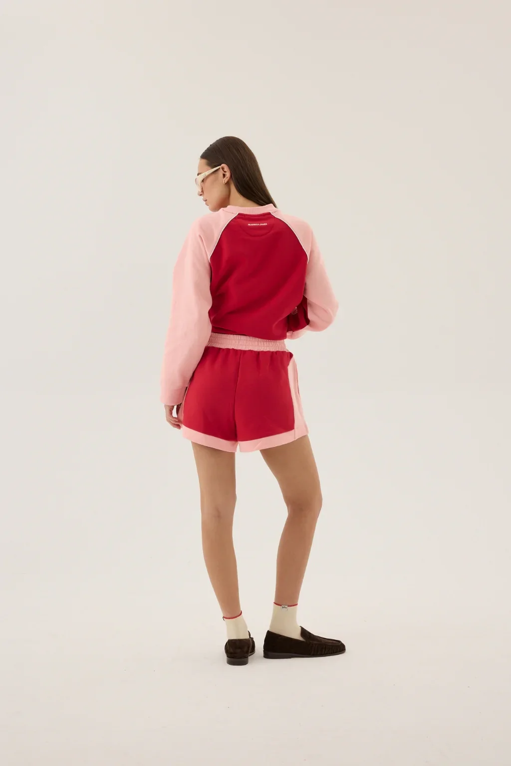 ARAMINTA JAMES Womens Retro Track Short in Poppy Red - Image 8