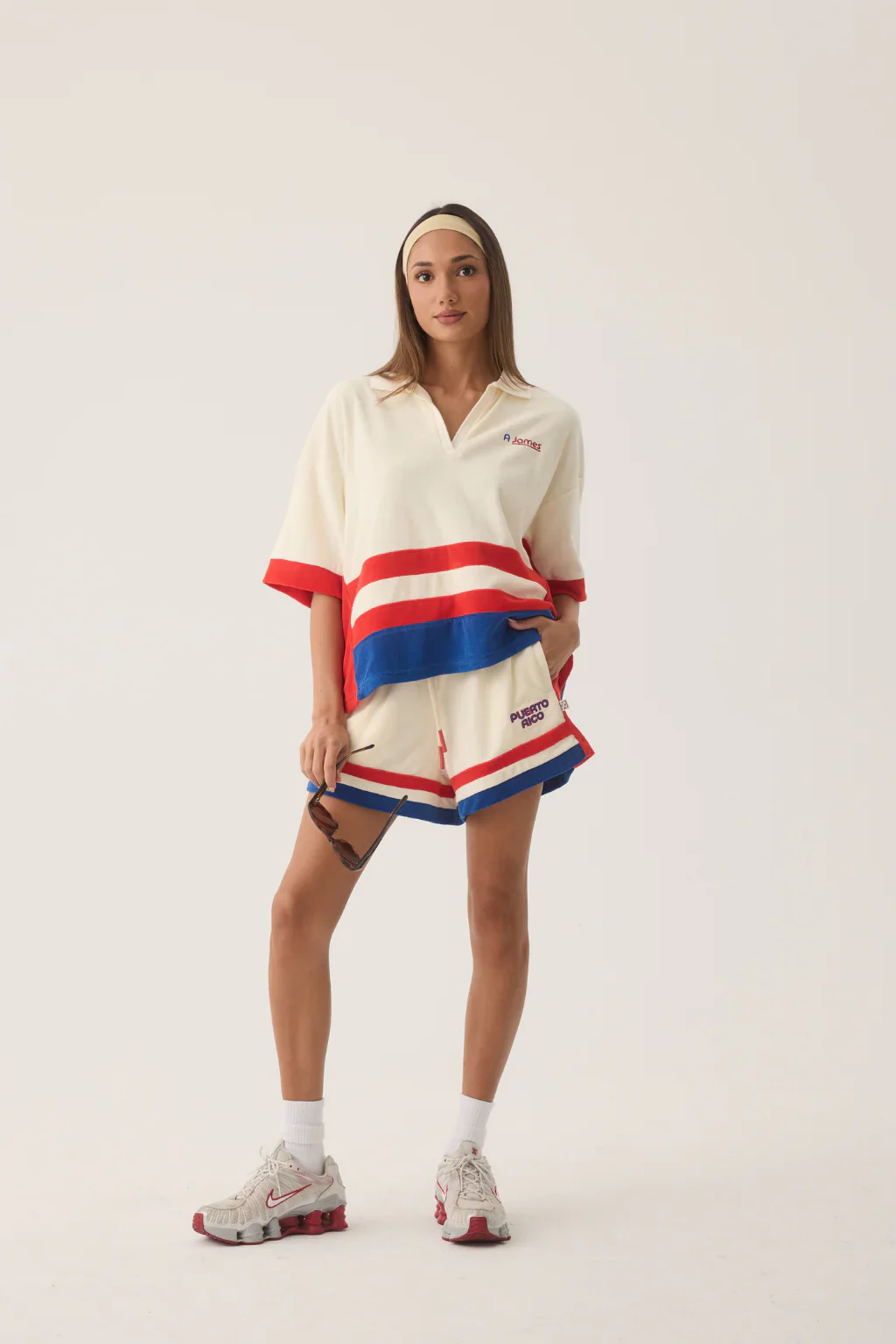 ARAMINTA JAMES Womens Rico Terry Shirt in Coconut - Image 2