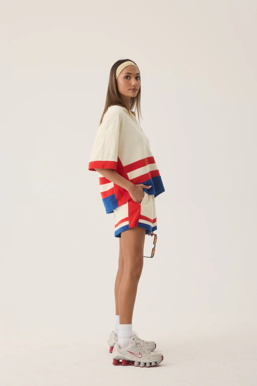 ARAMINTA JAMES Womens Rico Terry Shirt in Coconut - Image 3