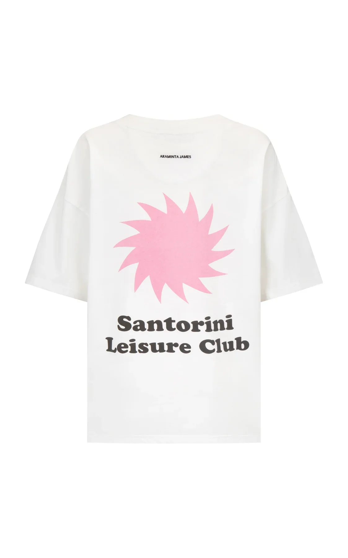 ARAMINTA JAMES Womens Santorini Oversized Tee Warm White - Image 11