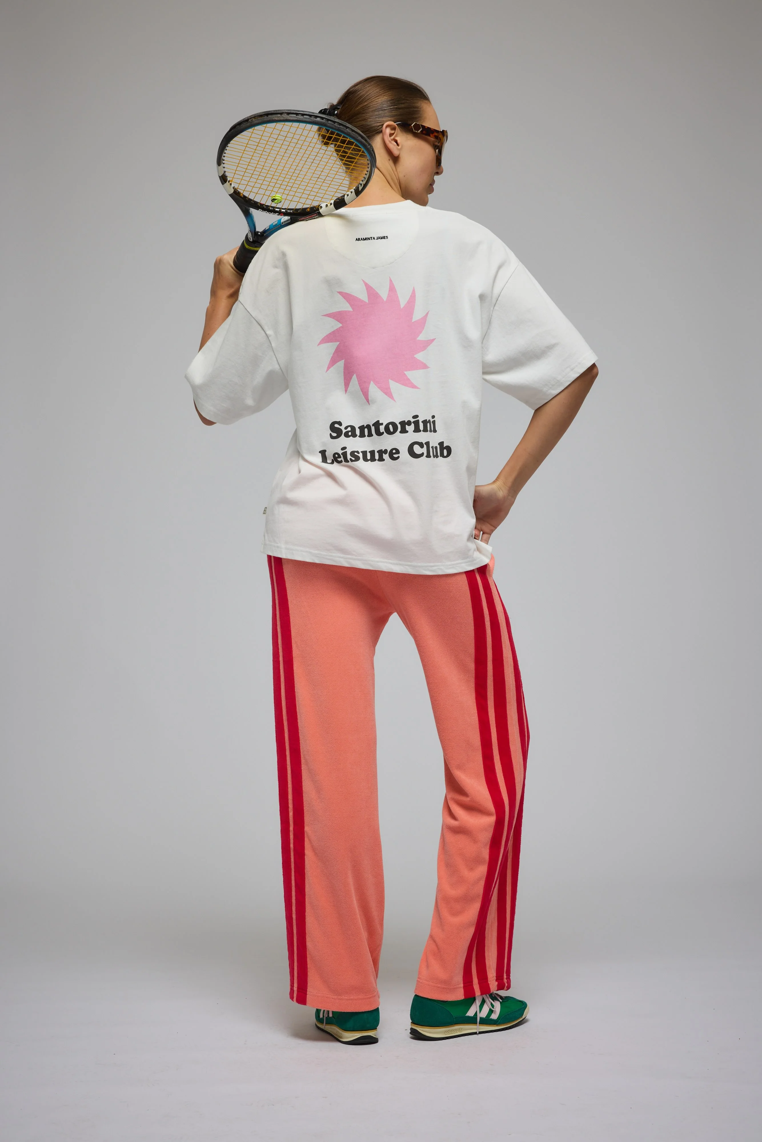 ARAMINTA JAMES Womens Santorini Oversized Tee Warm White - Image 4