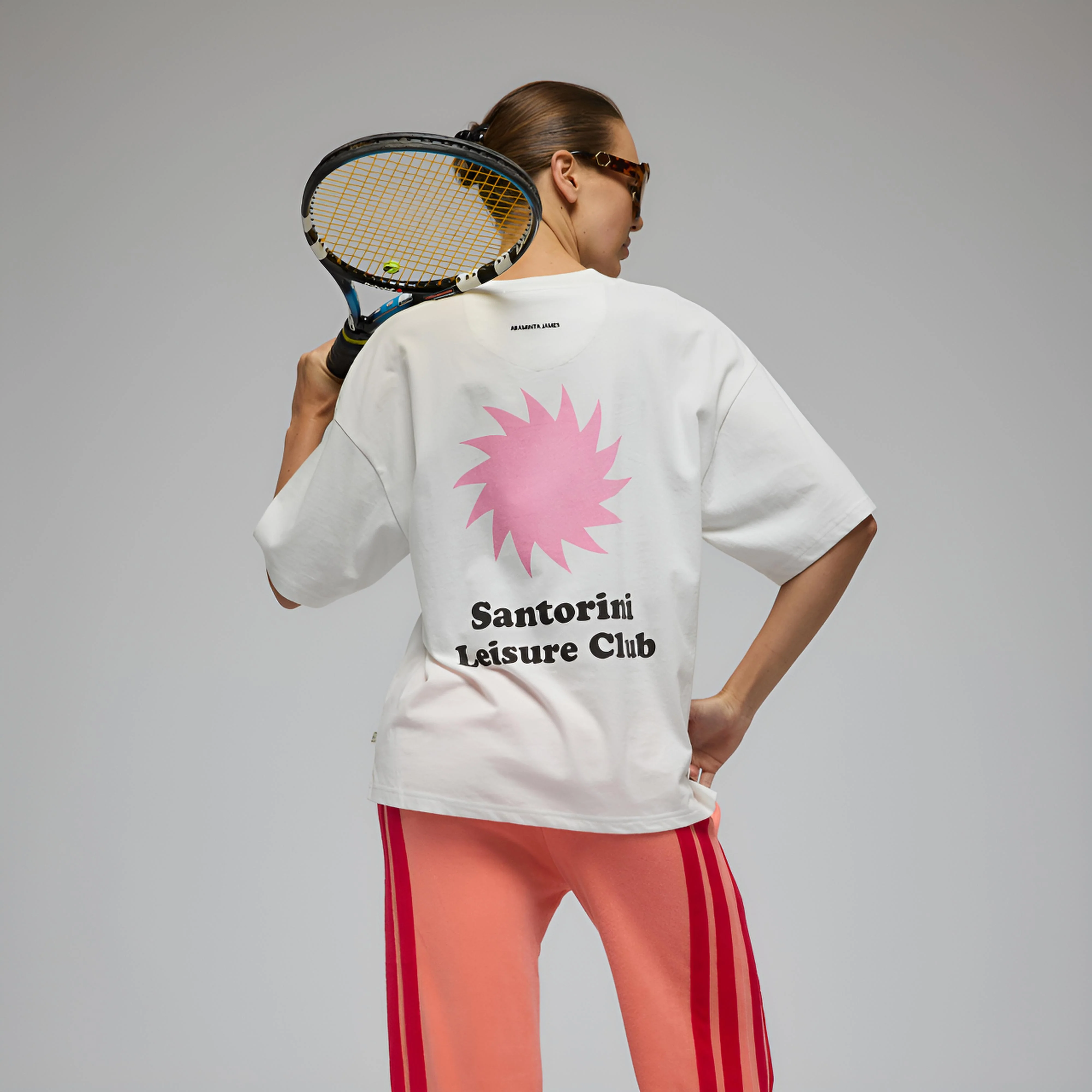 ARAMINTA JAMES Womens Santorini Oversized Tee Warm White - Image 5