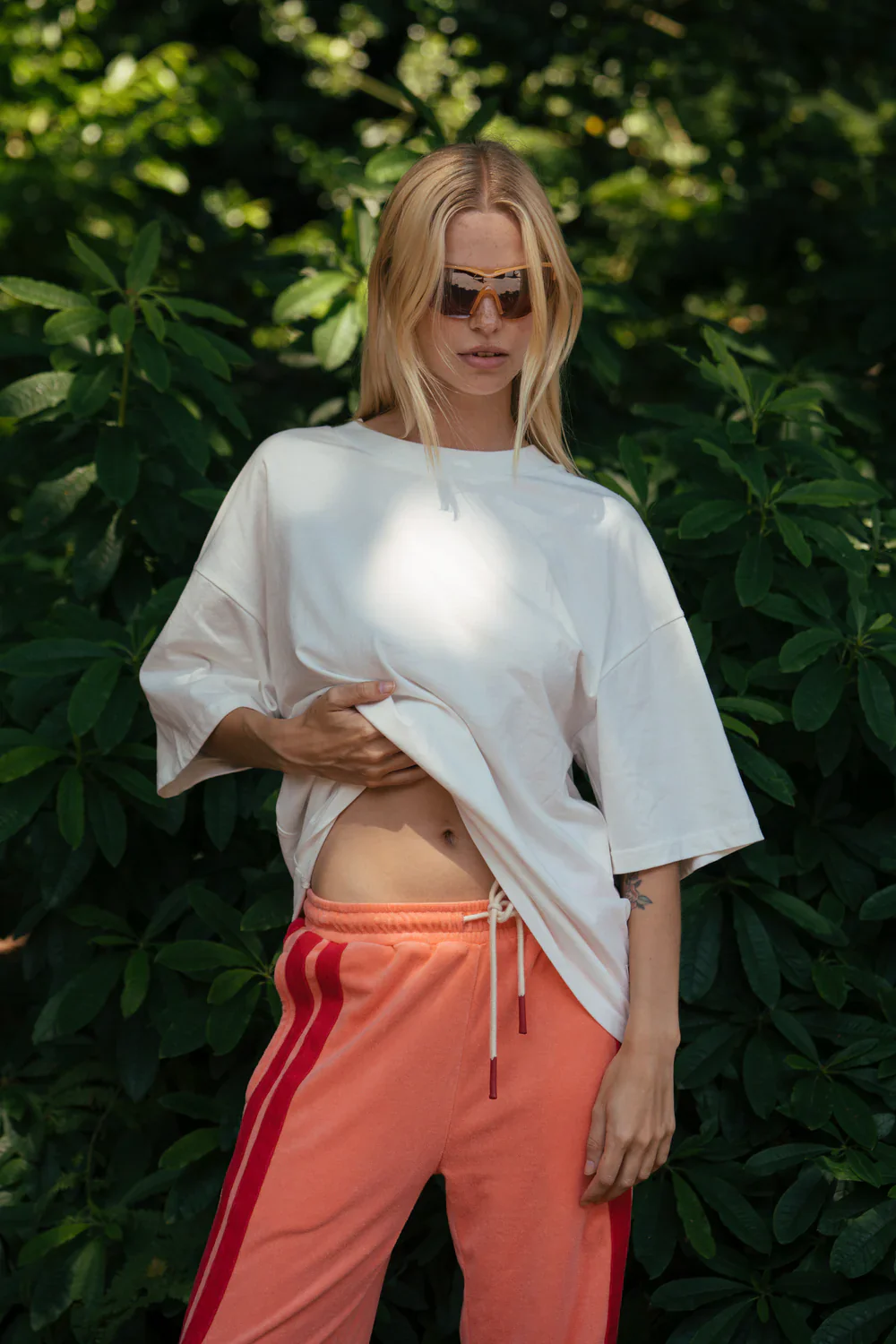 ARAMINTA JAMES Womens Santorini Oversized Tee Warm White - Image 6