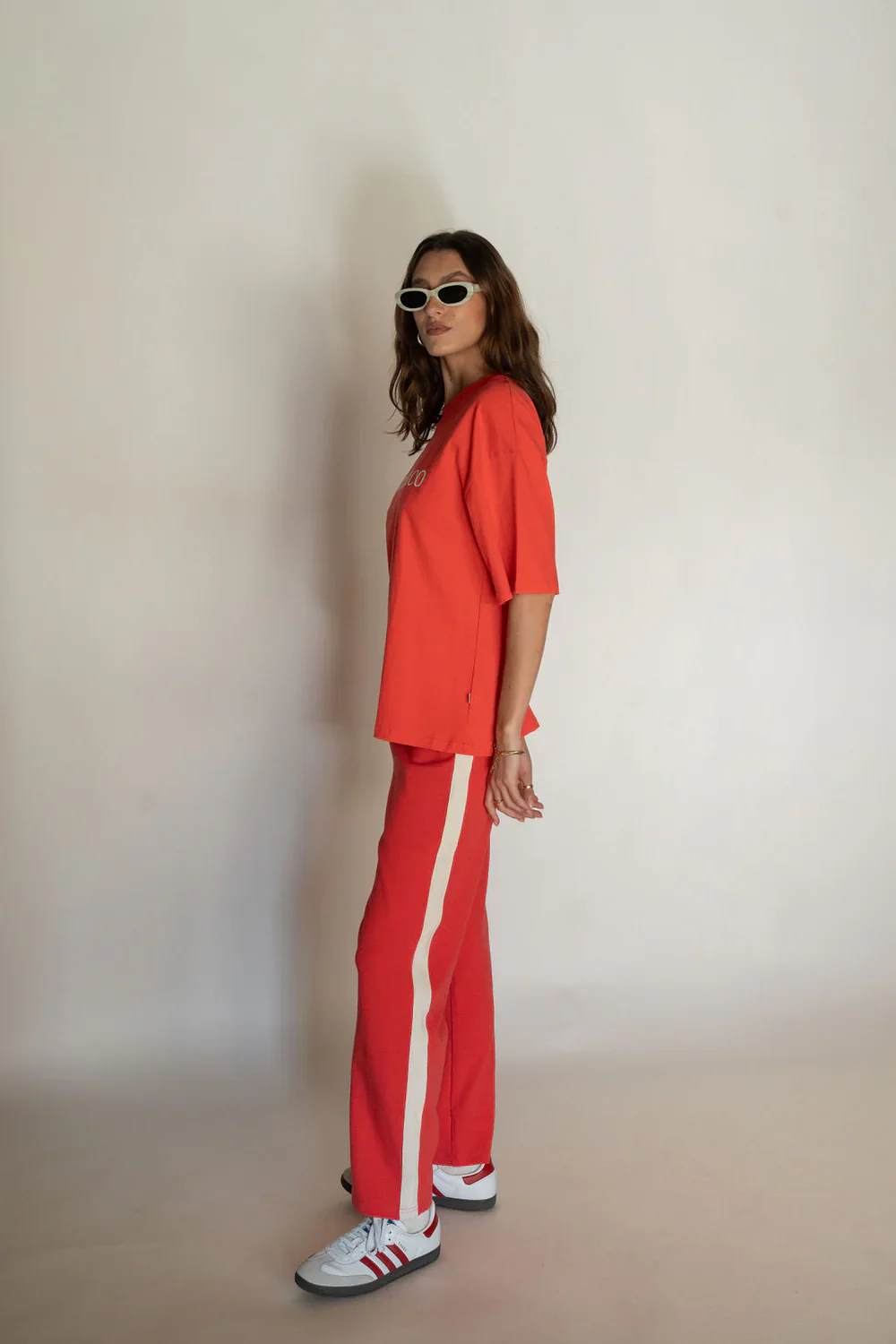 ARAMINTA JAMES Womens Serafina Knit Pant - Lobster Red - Image 3