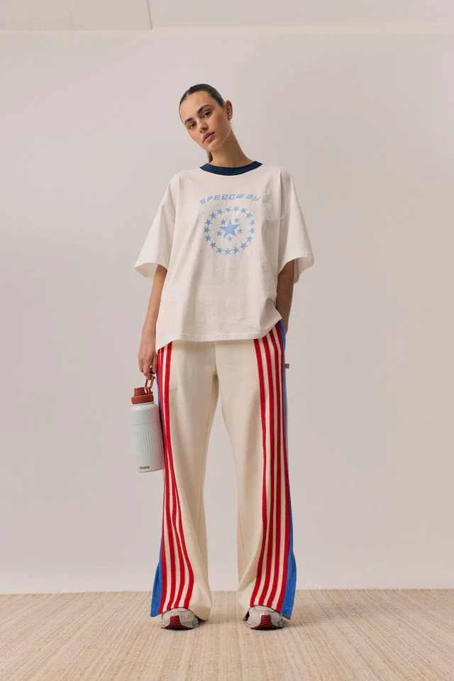 ARAMINTA JAMES Womens Speedway Oversized Tee in Snow - Image 7
